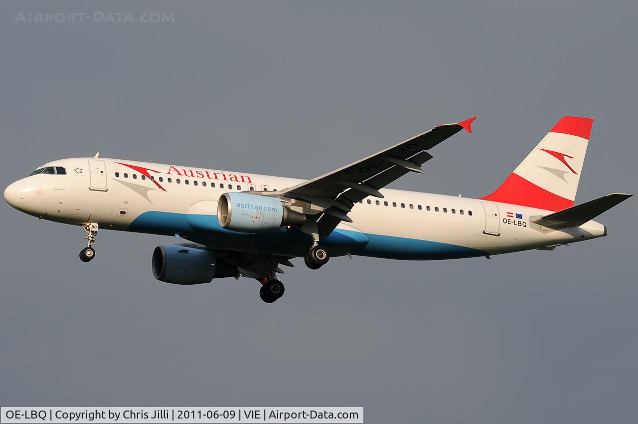 OE-LBQ, 1999 Airbus A320-214 C/N 1137, Austrian Airlines