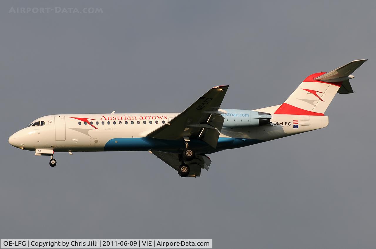 OE-LFG, 1995 Fokker 70 (F-28-0070) C/N 11549, Austrian arrows