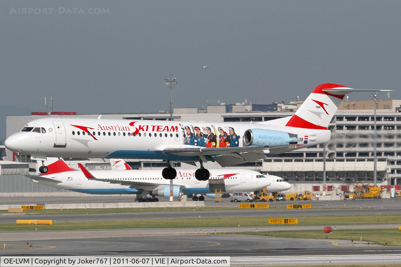 OE-LVM, 1991 Fokker F100 (F-28-0100) C/N 11361, Austrian arrows