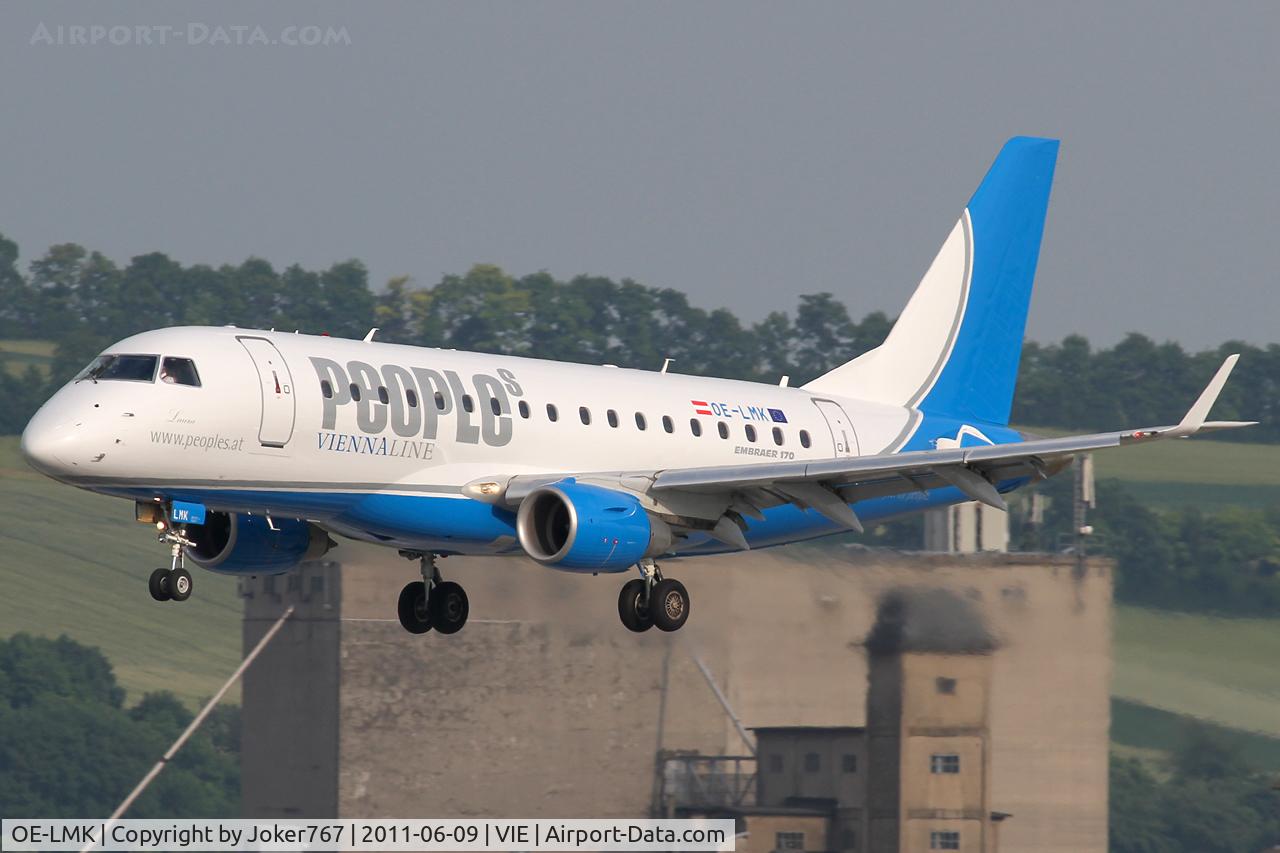 OE-LMK, 2006 Embraer 170LR (ERJ-170-100LR) C/N 17000150, People's Viennaline