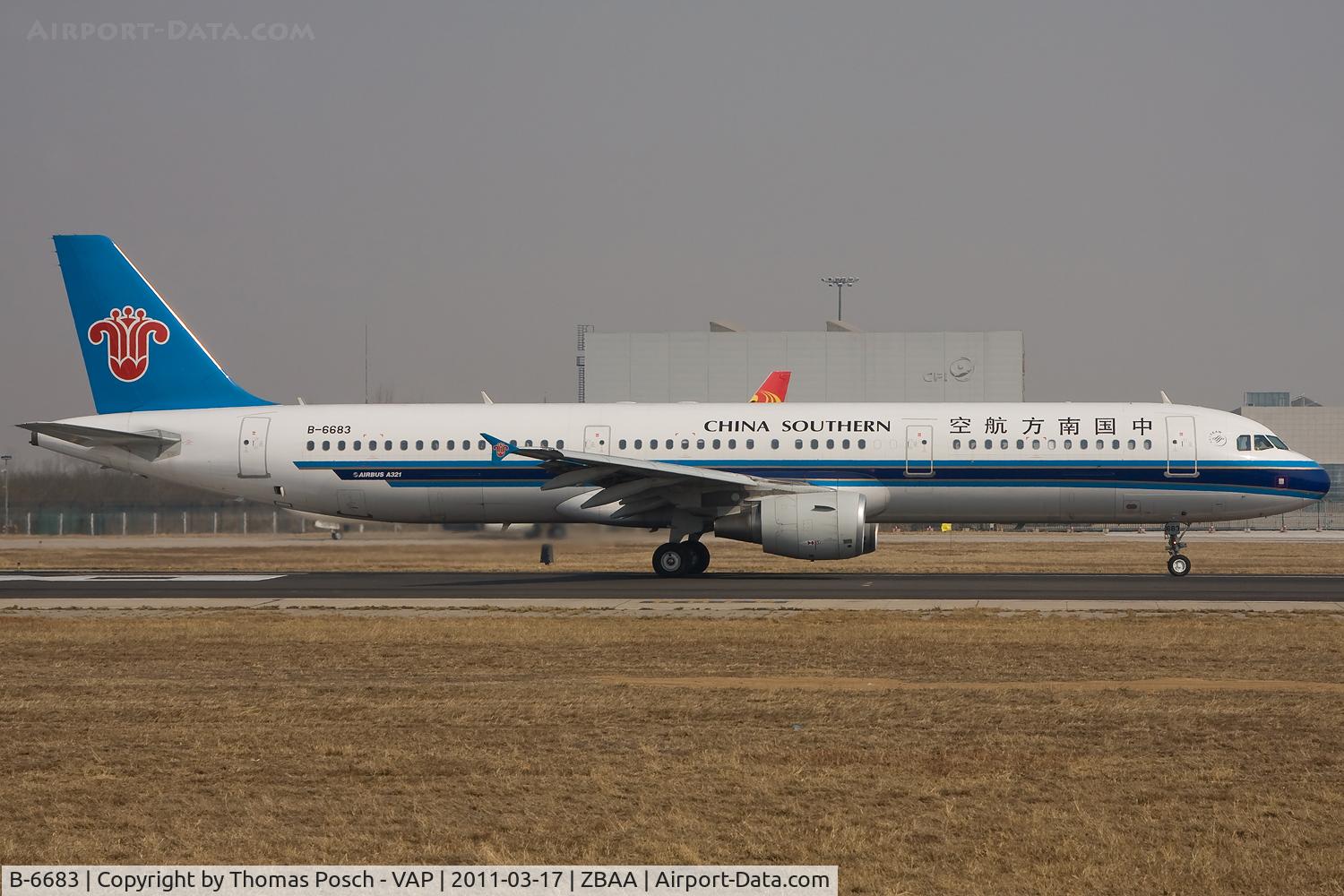 B-6683, 2010 Airbus A321-231 C/N 4369, China Southern Airlines