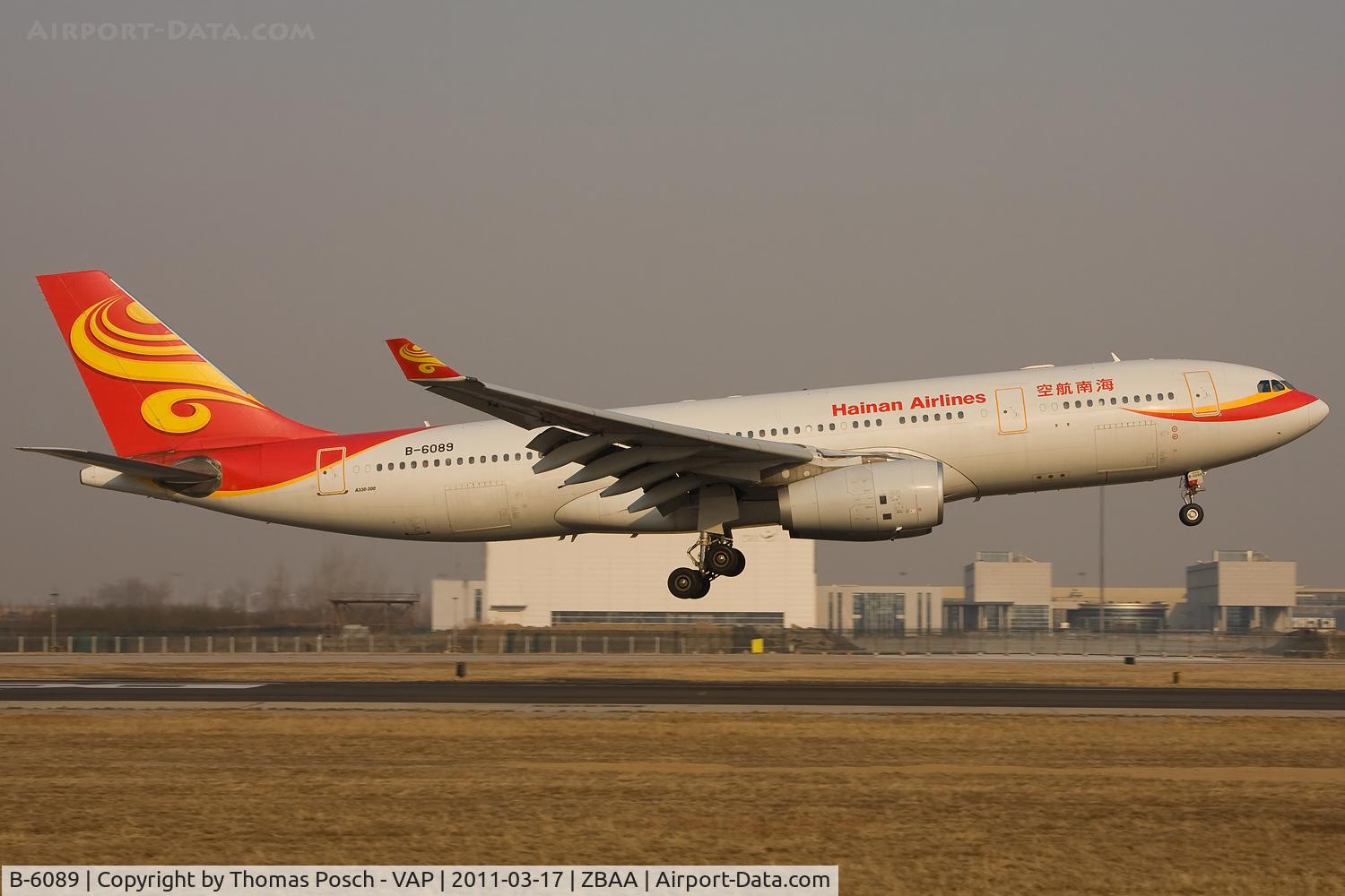 B-6089, 2008 Airbus A330-243 C/N 919, Hainan Airlines
