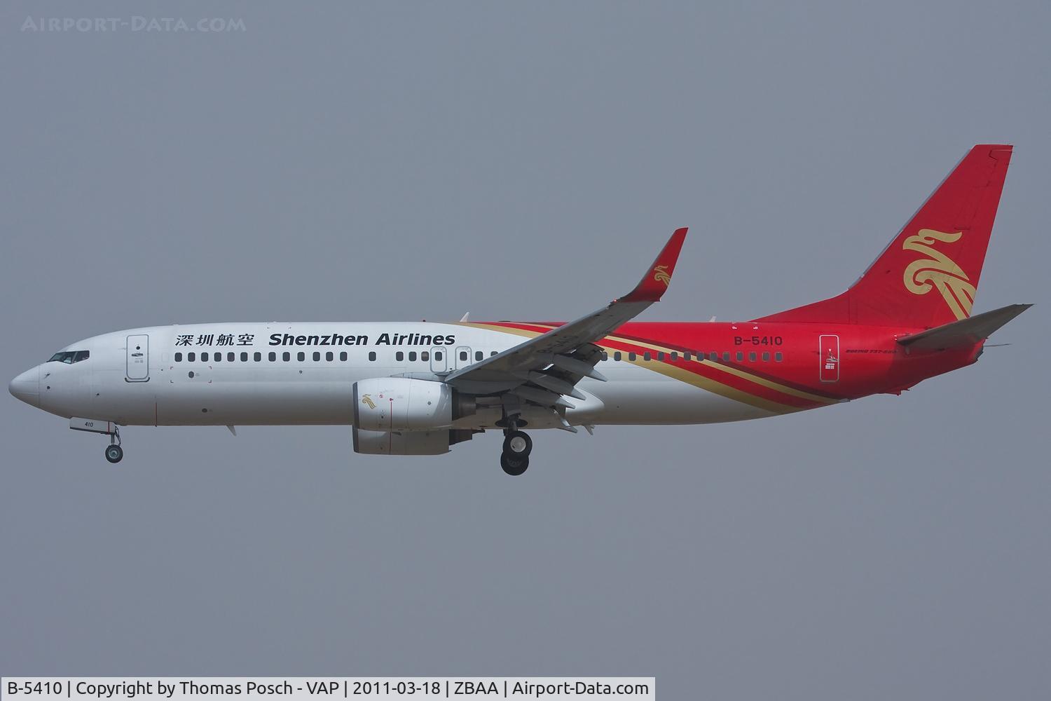 B-5410, 2008 Boeing 737-8AL C/N 35088, Shenzhen Airlines