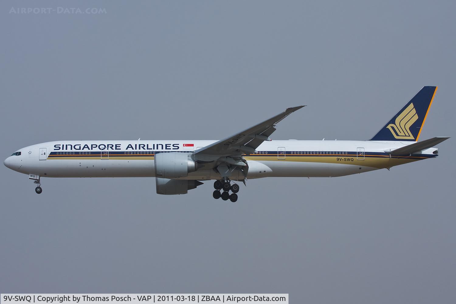 9V-SWQ, 2008 Boeing 777-312/ER C/N 34582, Singapore Airlines