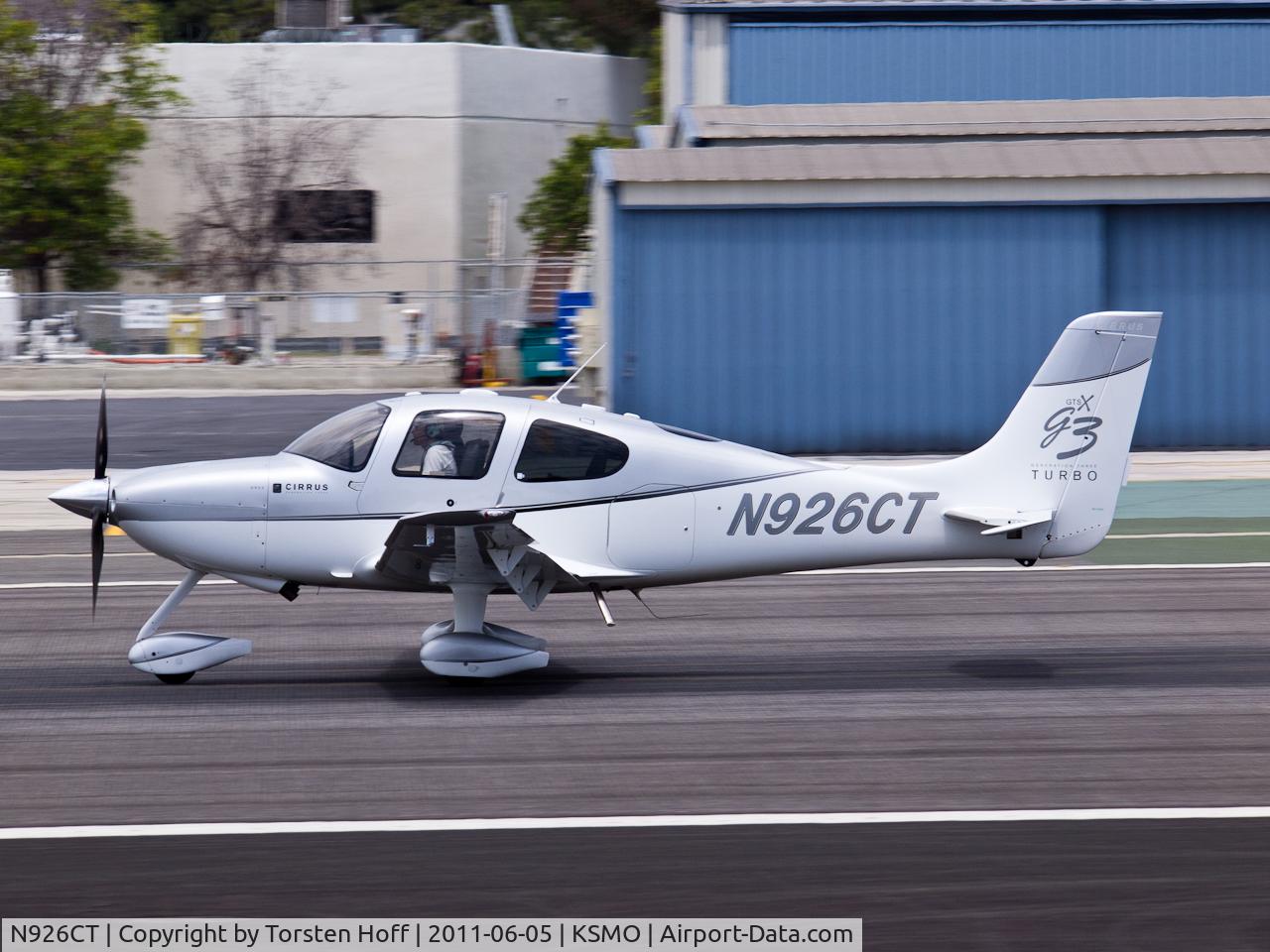 N926CT, 2008 Cirrus SR22 GTSX G3 C/N 2926, N926CT arriving on RWY 21
