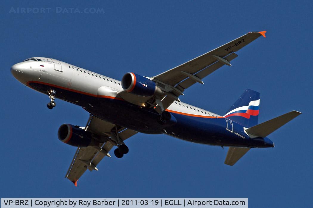 VP-BRZ, 2007 Airbus A320-214 C/N 3157, Airbus A320-214 [3157] (Aeroflot Russian Airlines) Home~G 19/03/2011