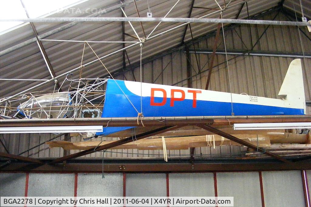 BGA2278, Scheibe L-Spatz 55 C/N 01, at McLeans Aviation, Rufford