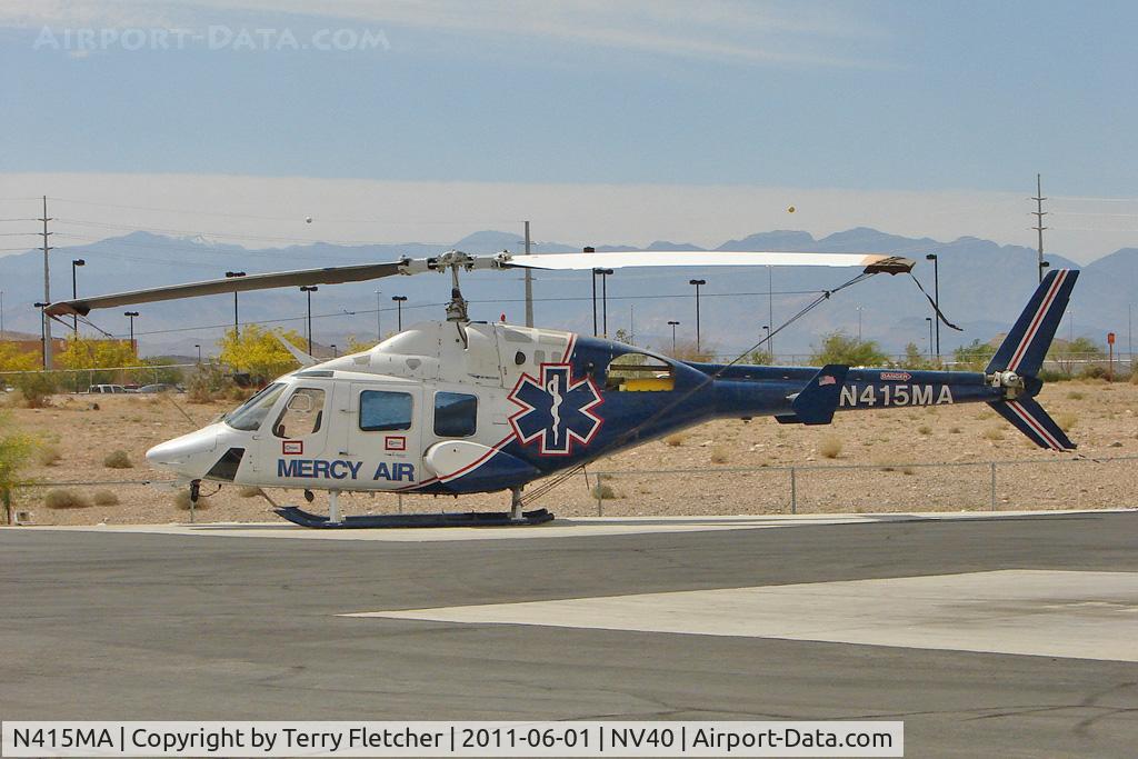 N415MA, 1988 Bell 222U C/N 47568, 1988 Bell 222U, c/n: 47568 at Action Helipad - just south of Las Vegas