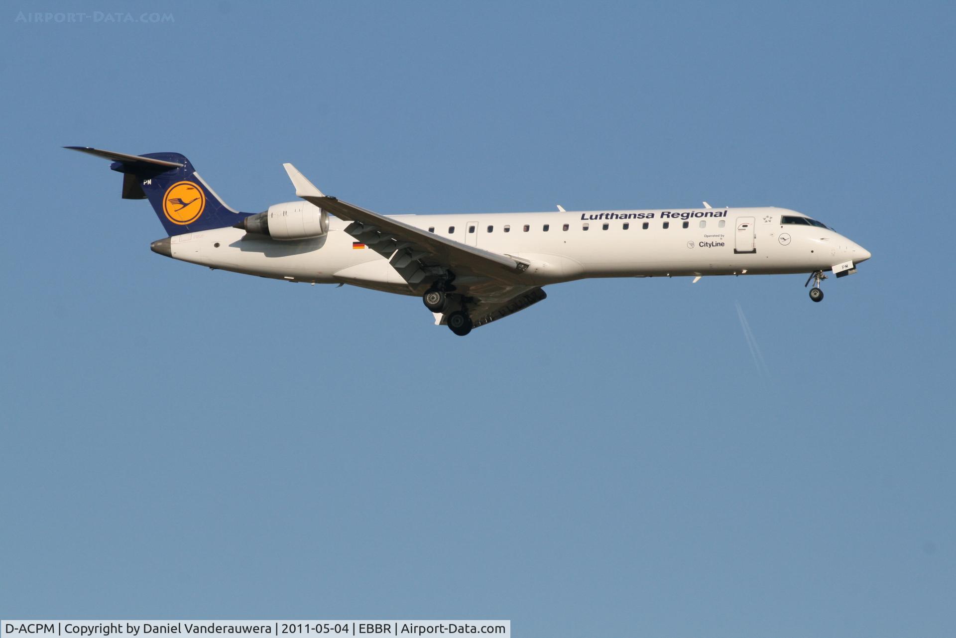 D-ACPM, 2003 Bombardier CRJ-701ER (CL-600-2C10) Regional Jet C/N 10080, Arrival of flight LH3354 to RWY 02