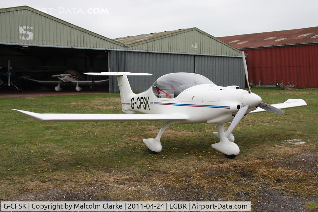 G-CFSK, 2009 Dyn'Aero MCR-01 C/N PFA 301-14704, Dyn'Aero MCR-01 at Breighton Airfield in April 2011.