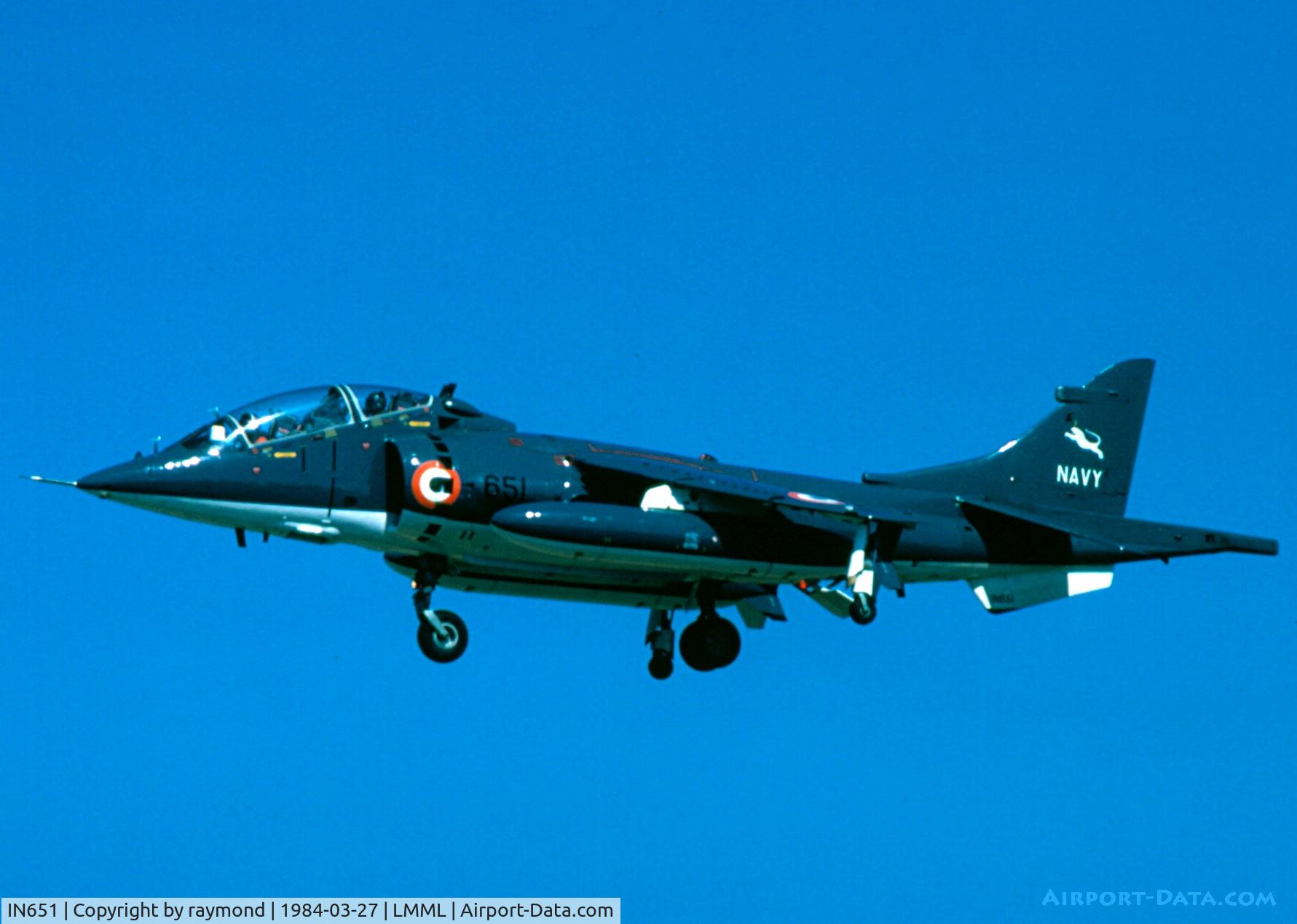 IN651, British Aerospace Sea Harrier T.60 C/N 651, Sea Harrier IN651 Indian Navy