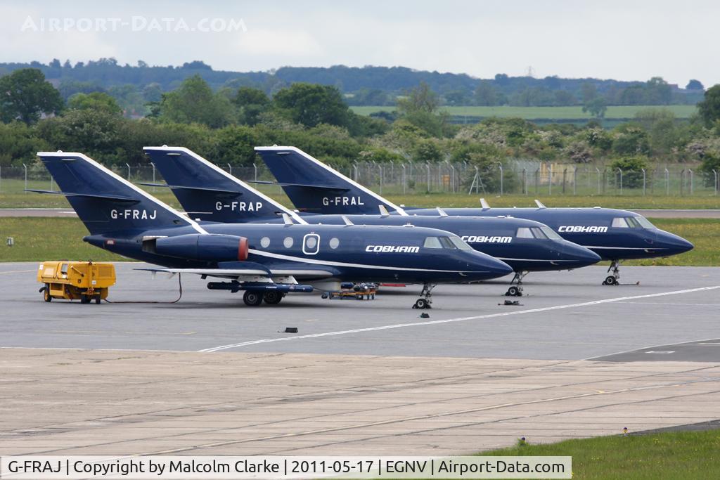 G-FRAJ, 1966 Dassault Falcon 20DC C/N 20, Dassault Falcon Mystere at Durham Tees Valley Airport in May 2011.