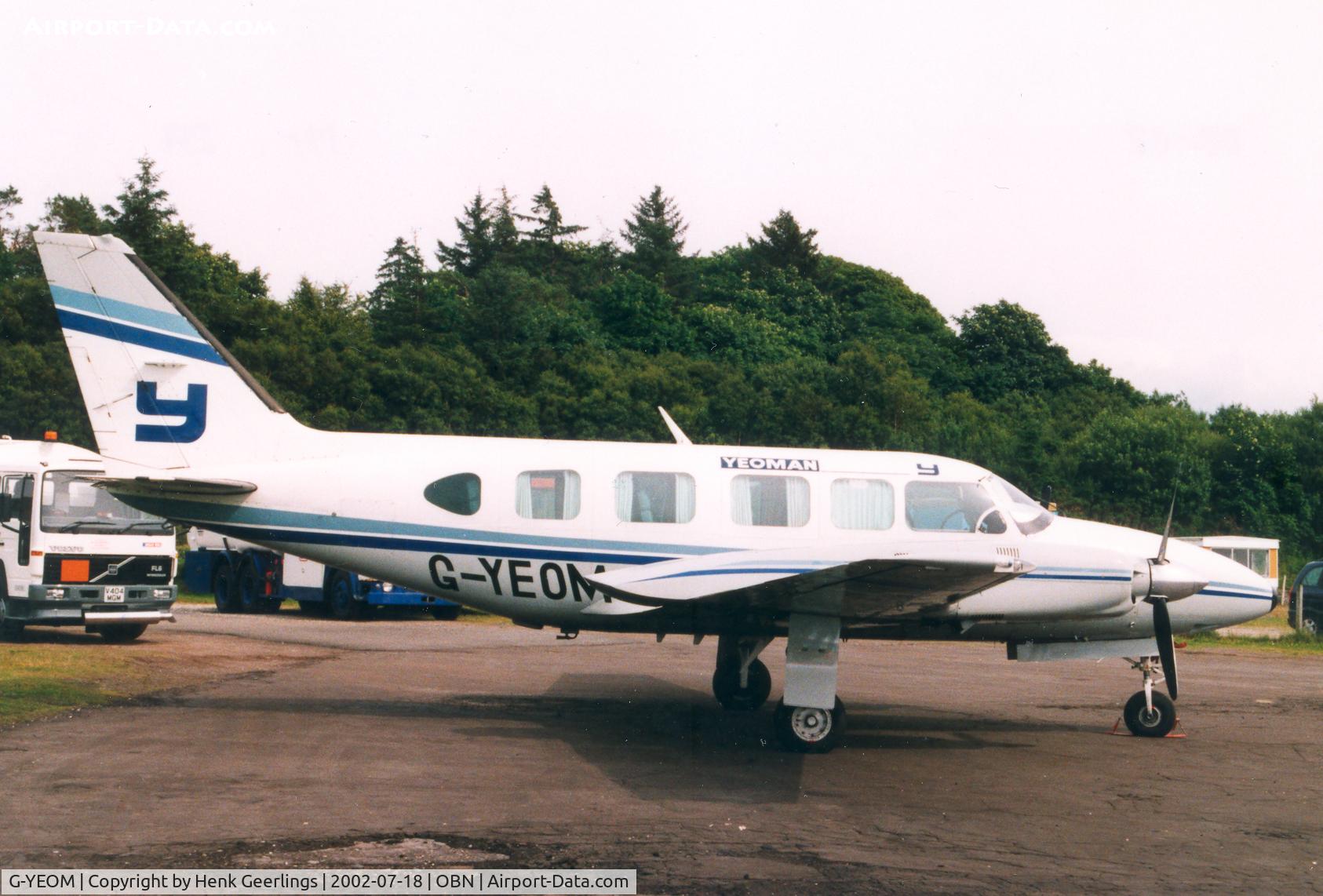 G-YEOM, 1983 Piper PA-31-350 Chieftain C/N 31-8352022, Oban Airport Scotland ,
Foster Yeoman .