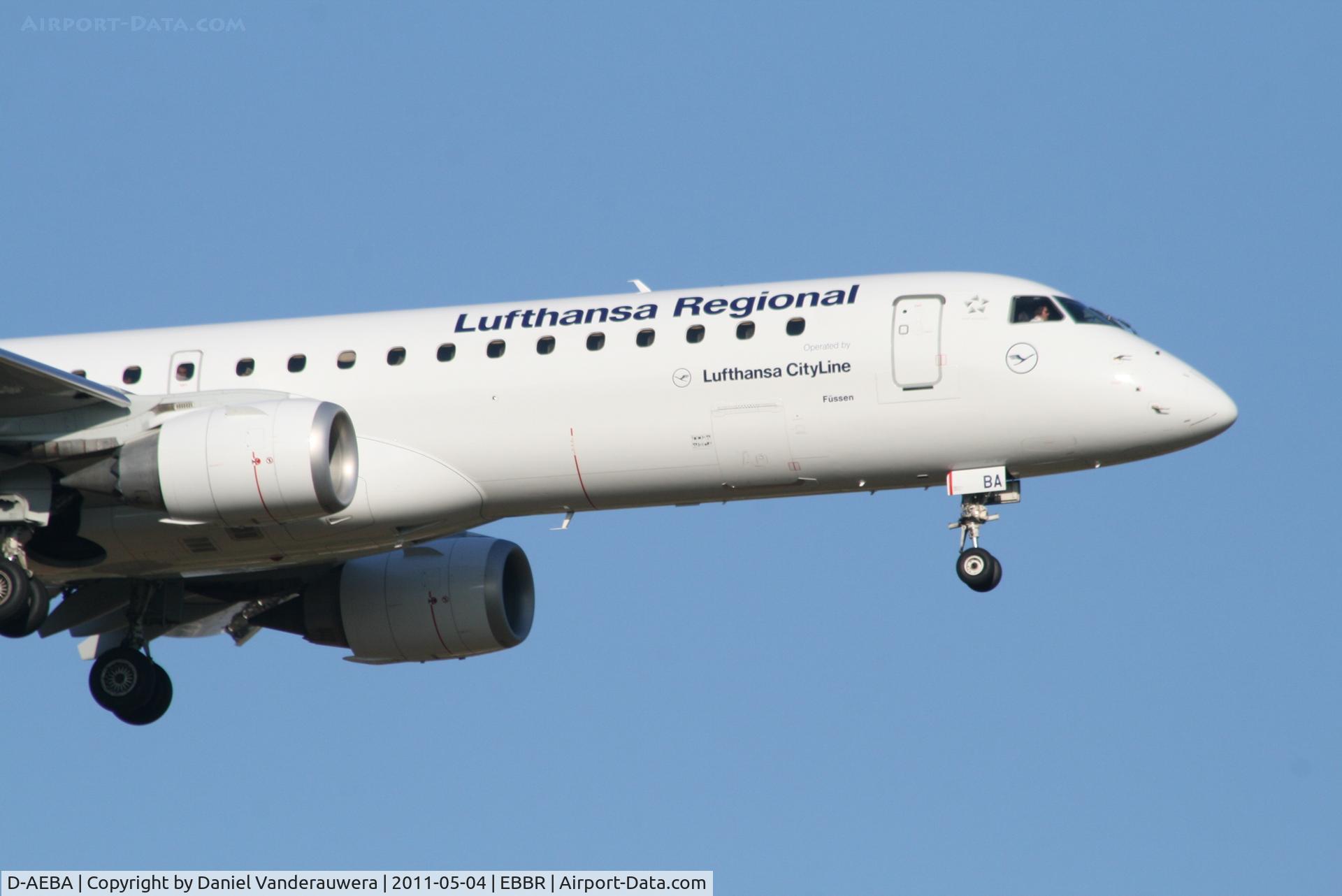 D-AEBA, 2009 Embraer 195LR (ERJ-190-200LR) C/N 19000314, Flight LH2282
