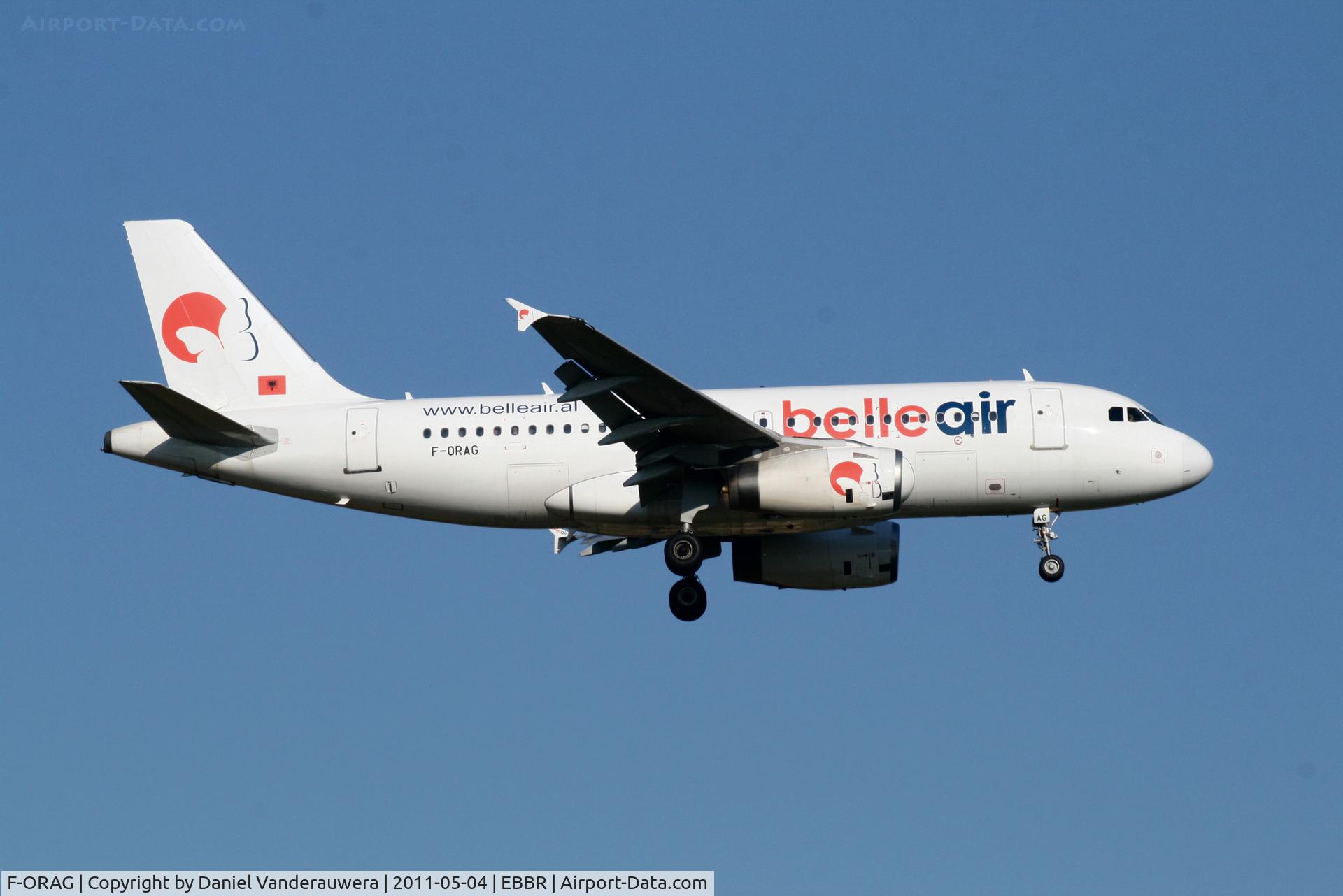F-ORAG, 1999 Airbus A319-132 C/N 1098, Flight LZ797 is descending to RWY 02