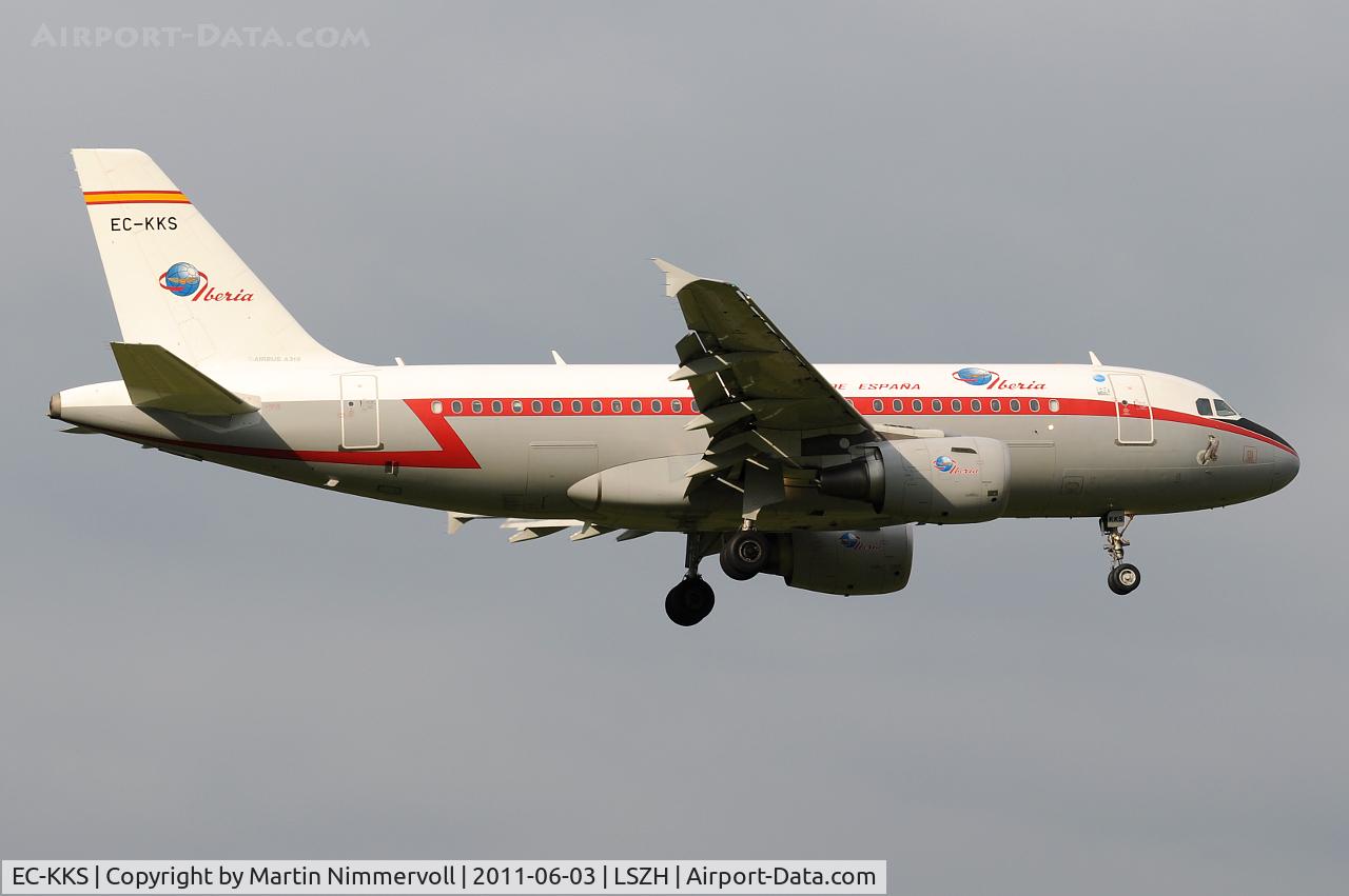 EC-KKS, 2007 Airbus A319-111 C/N 3320, Iberia - Retro Jet