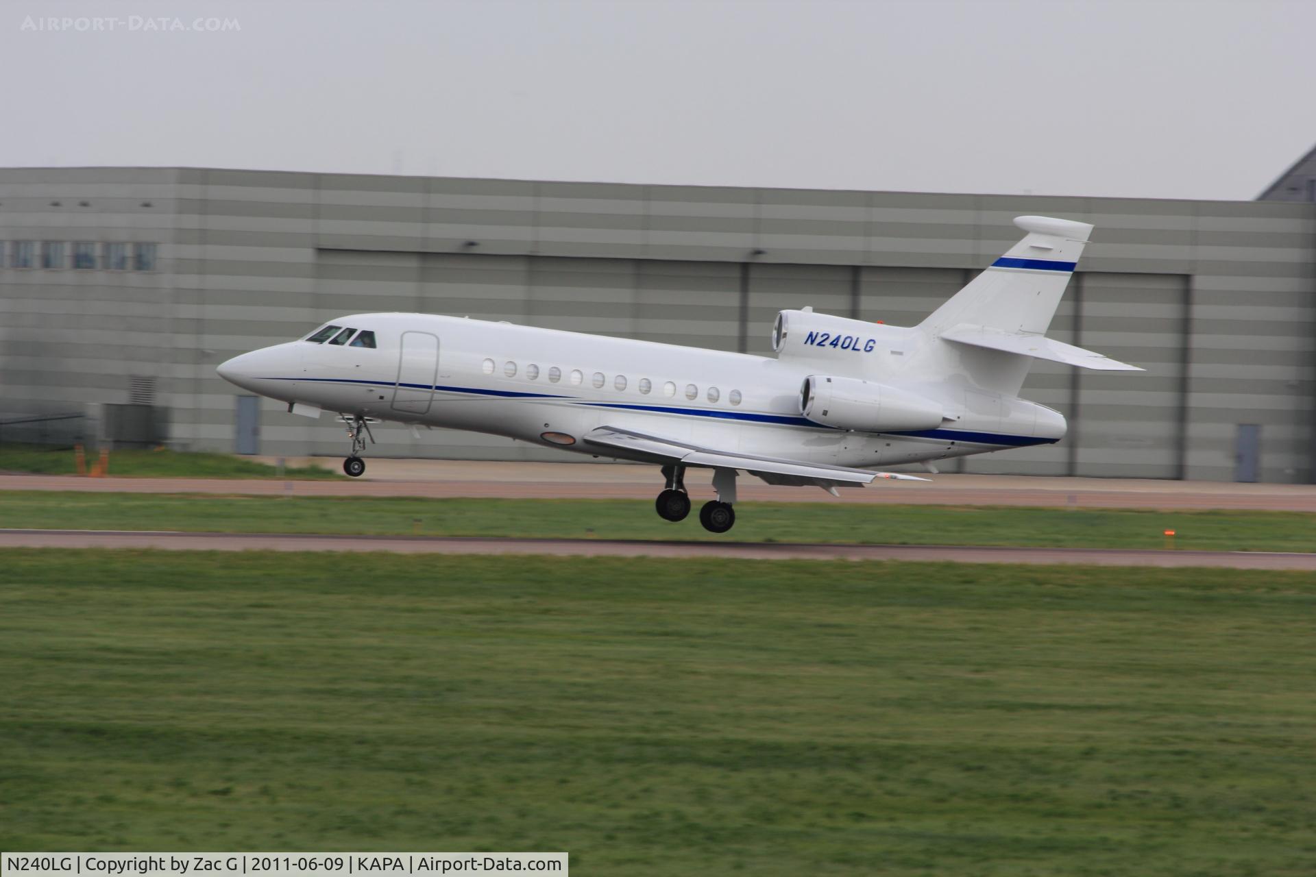 N240LG, 1999 Dassault Falcon 900EX C/N 61, Landing 35R.