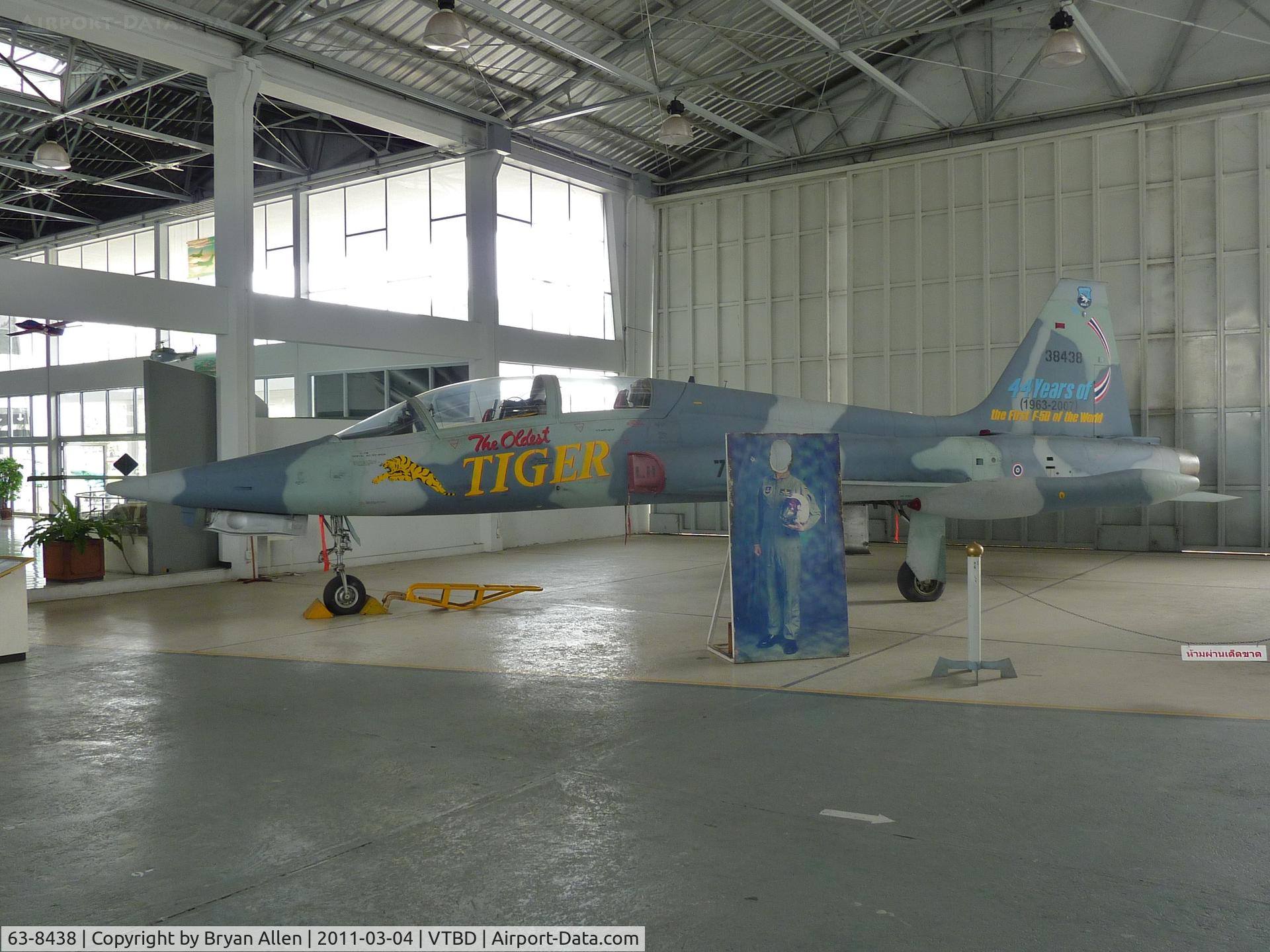 63-8438, Northrop F-5B-5-NO  Freedom Fighter C/N N.8001, The first F-5B, in the Royal Thai Airforce Museum