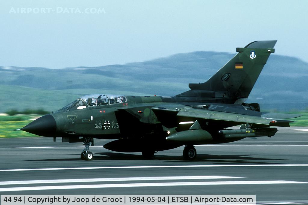 44 94, Panavia Tornado IDS C/N 489/GS147/4194, Seen during one of the first 'Fototage' held at Büchel. On the fin is the badge of the Anerican Air Forces System Command.