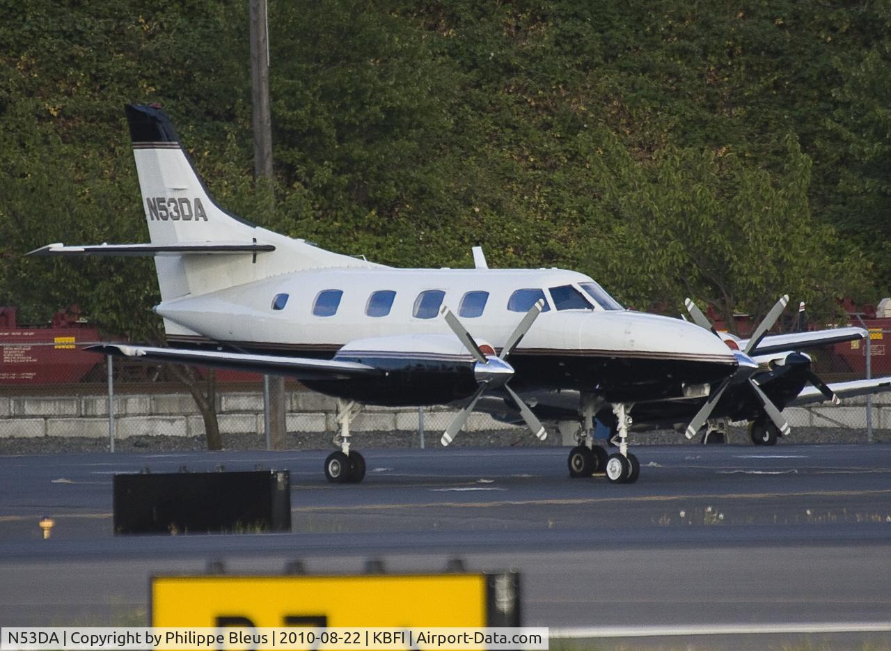 N53DA, 1981 Swearingen SA227-TT Merlin IIIC C/N TT-438, Parking stand on the east side of the runways.
