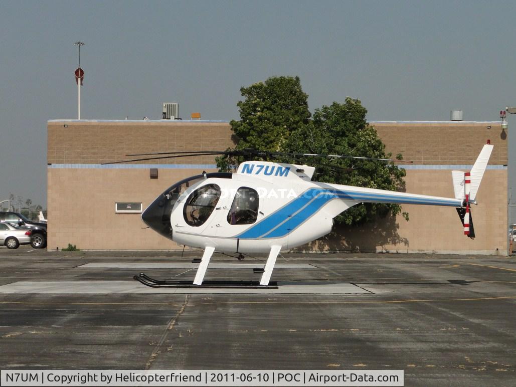 N7UM, 1975 Hughes 369HS C/N 850767S, Parked in helipads at LA County parking area