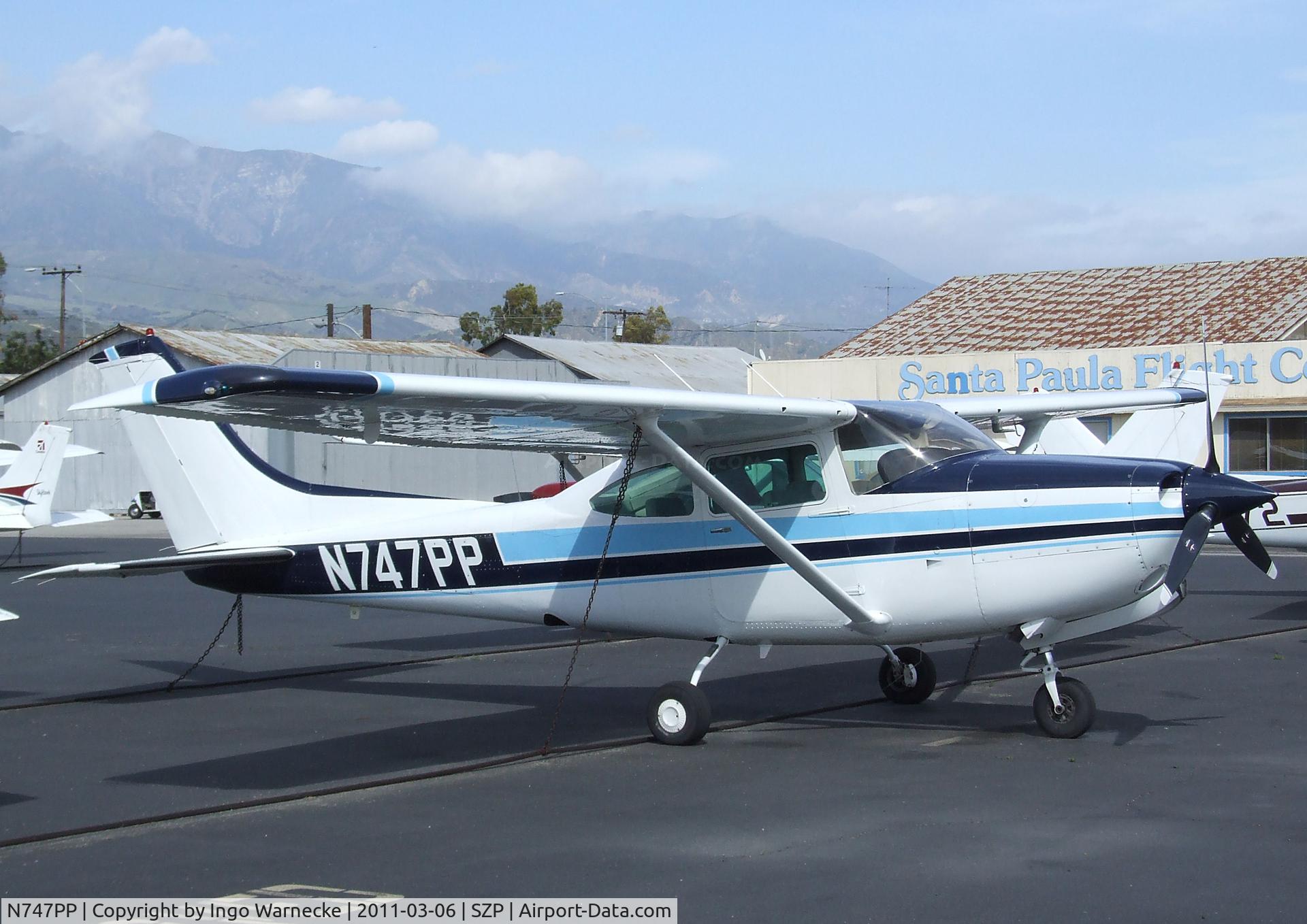 N747PP, 1980 Cessna 182R Skylane C/N R18201587, Cessna R182 Skylane RG at Santa Paula airport during the Aviation Museum of Santa Paula open Sunday