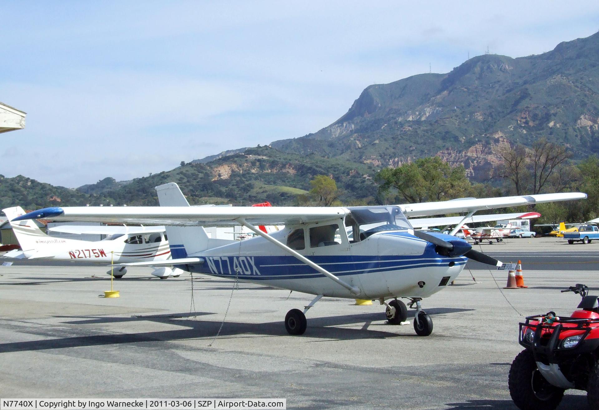 N7740X, 1960 Cessna 172B C/N 17248240, Cessna 172B Skyhawk at Santa Paula airport during the Aviation Museum of Santa Paula open Sunday