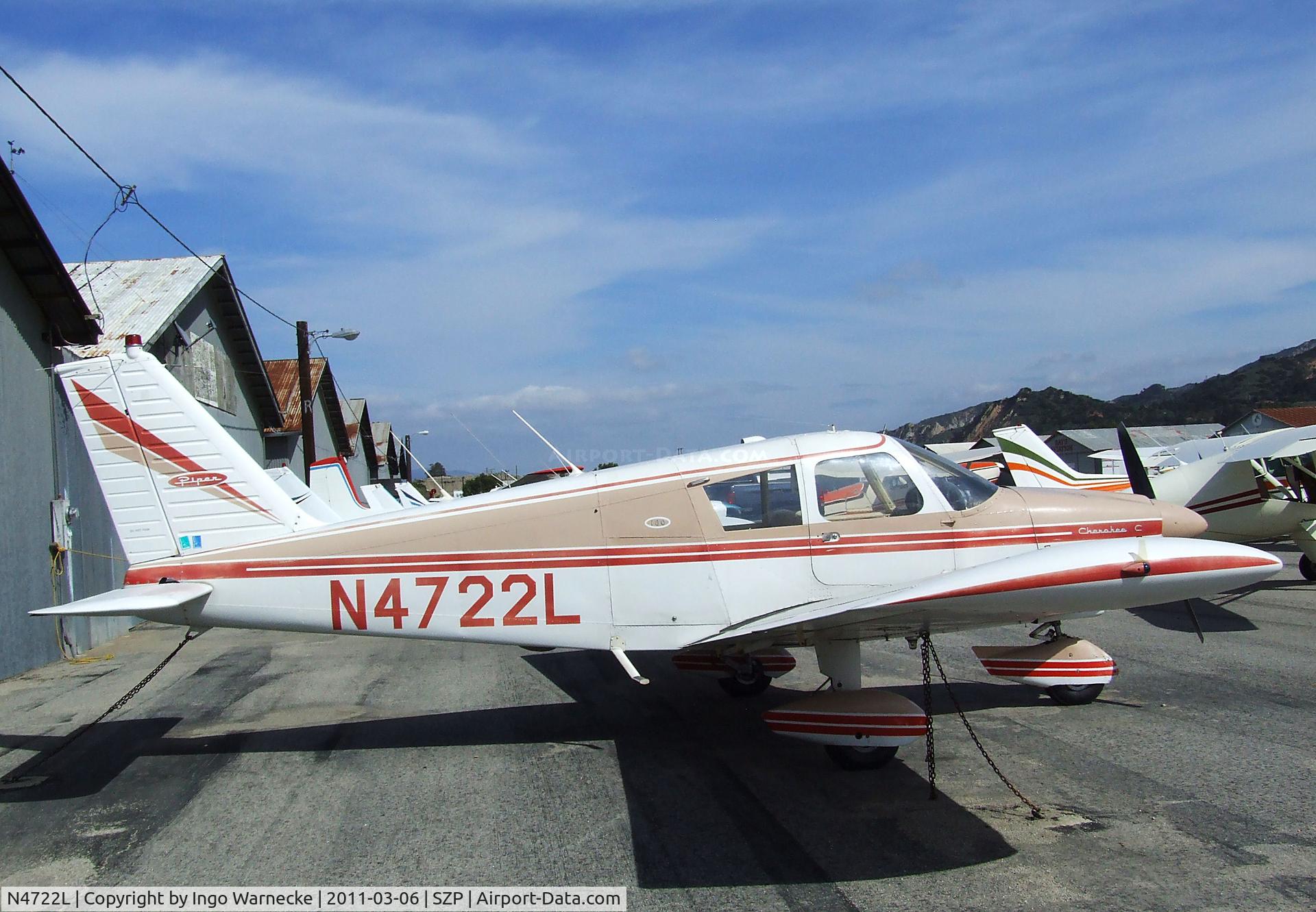 N4722L, 1967 Piper PA-28-180 C/N 28-4044, Piper PA-28-180D Cherokee 180D at Santa Paula airport during the Aviation Museum of Santa Paula open Sunday