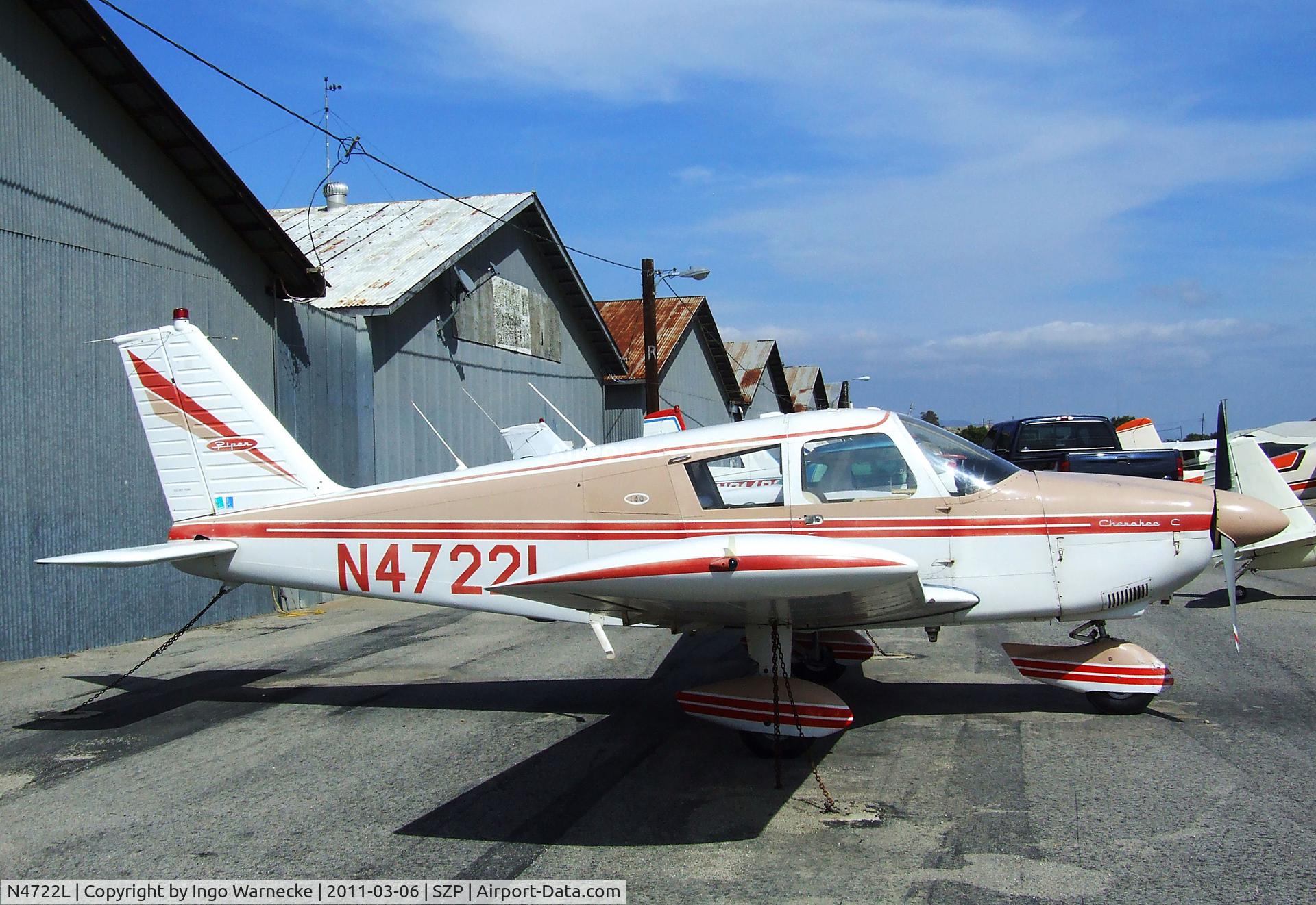 N4722L, 1967 Piper PA-28-180 C/N 28-4044, Piper PA-28-180D Cherokee 180D at Santa Paula airport during the Aviation Museum of Santa Paula open Sunday