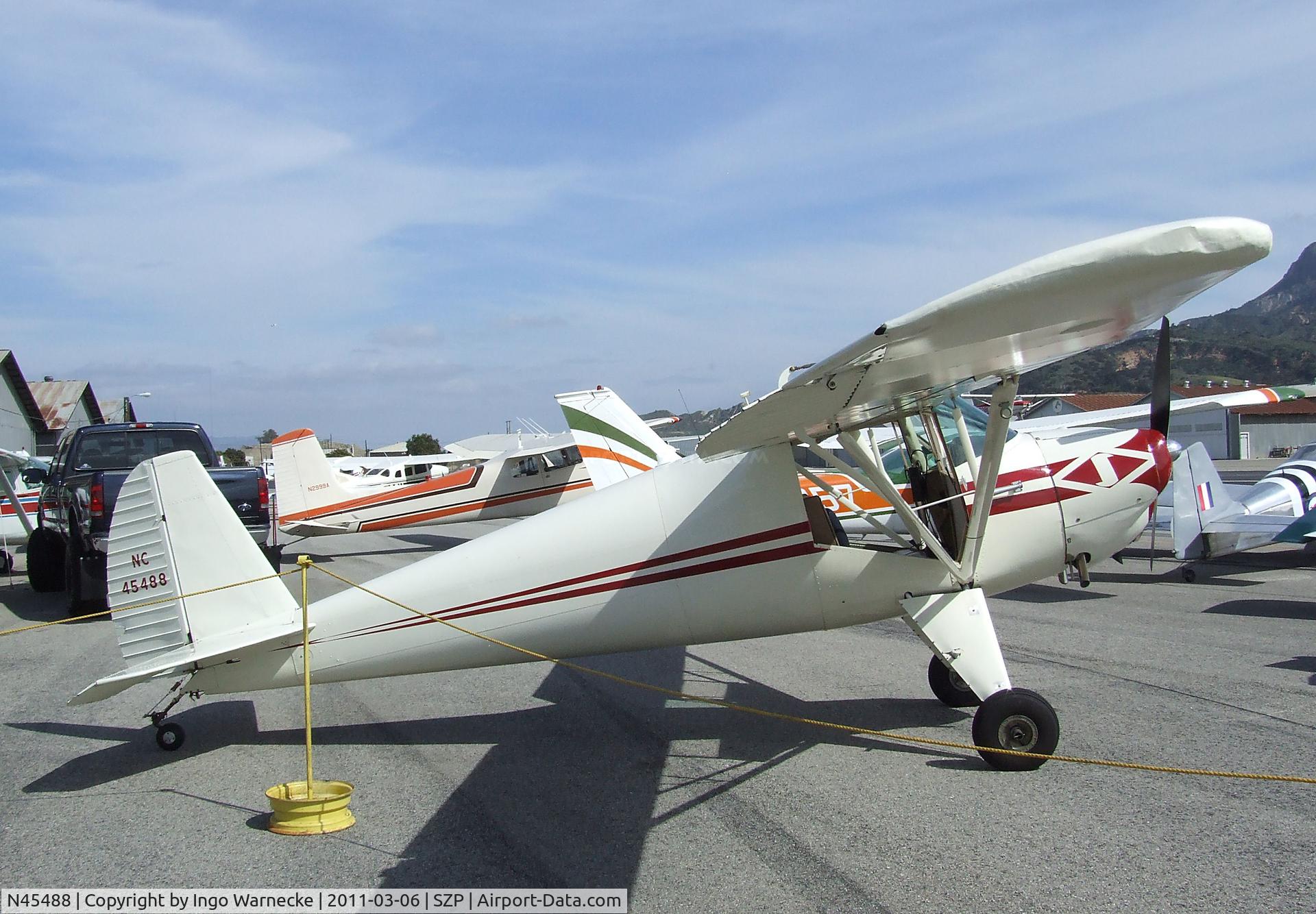 N45488, 1946 Luscombe 8A C/N 2015, Luscombe 8A at Santa Paula airport during the Aviation Museum of Santa Paula open Sunday