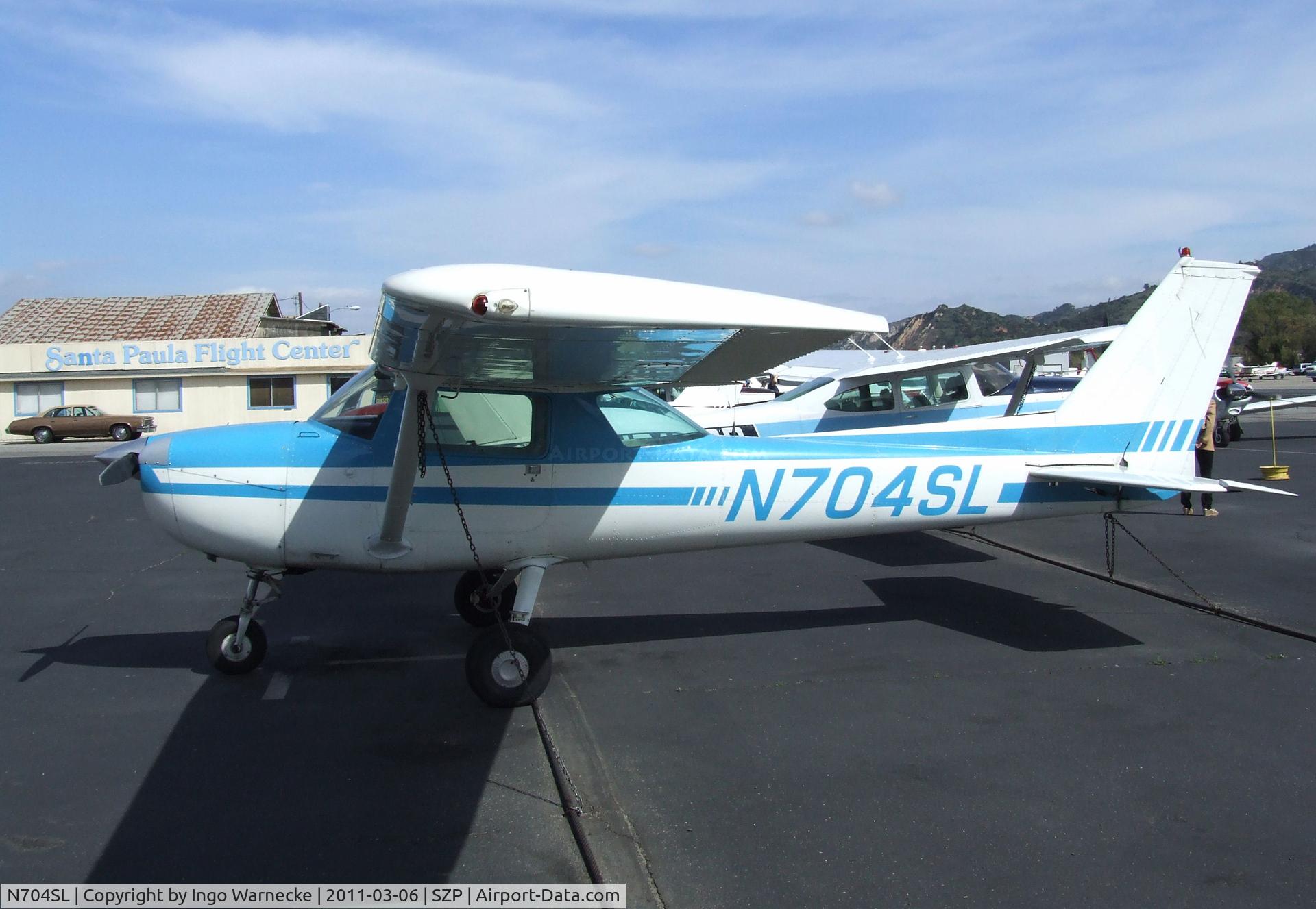 N704SL, 1976 Cessna 150M C/N 15078837, Cessna 150M at Santa Paula airport during the Aviation Museum of Santa Paula open Sunday