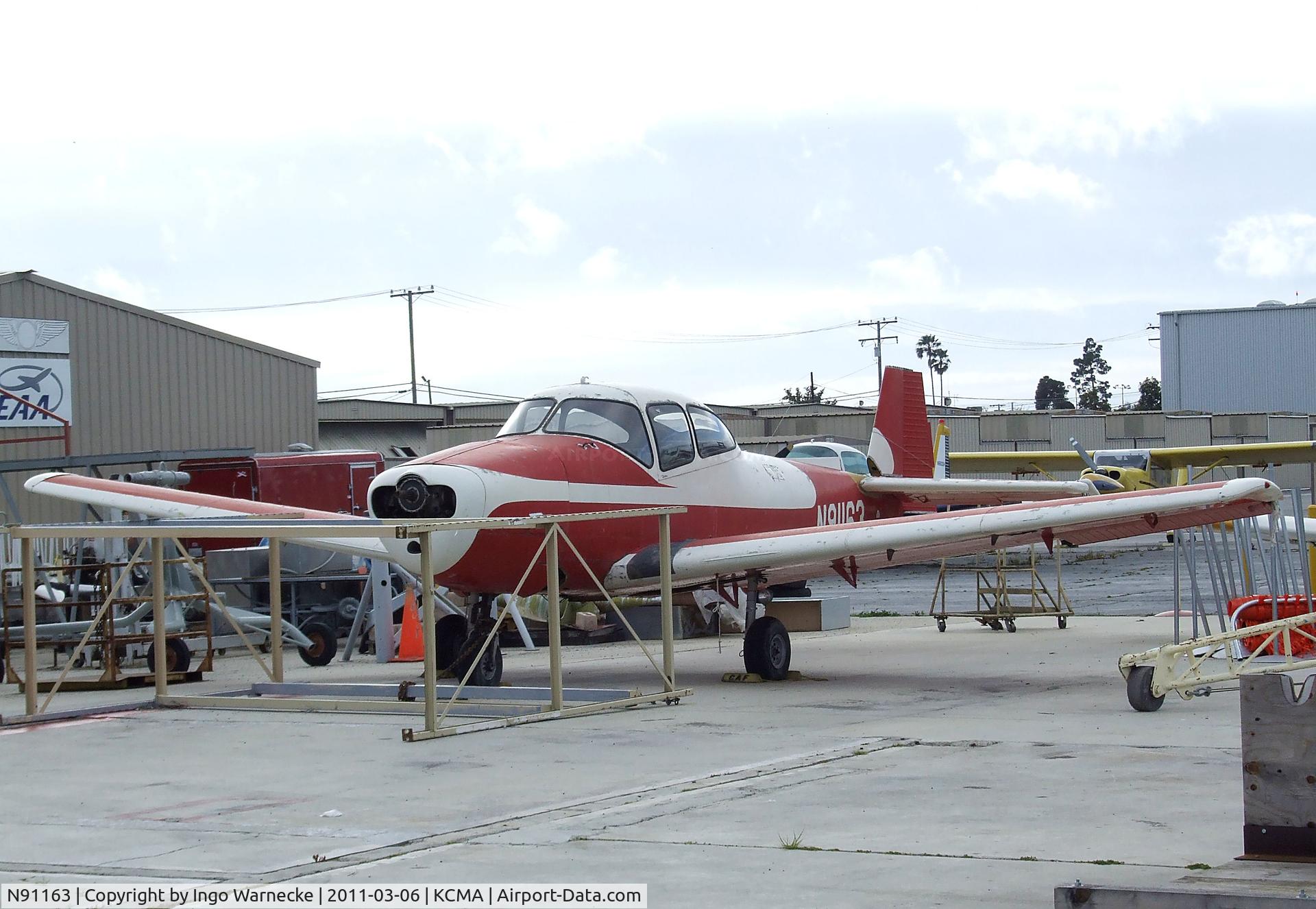 N91163, 1946 North American Navion C/N NAV-4-217, North American Navion at the Commemorative Air Force Southern California Wing's WW II Aviation Museum, Camarillo CA