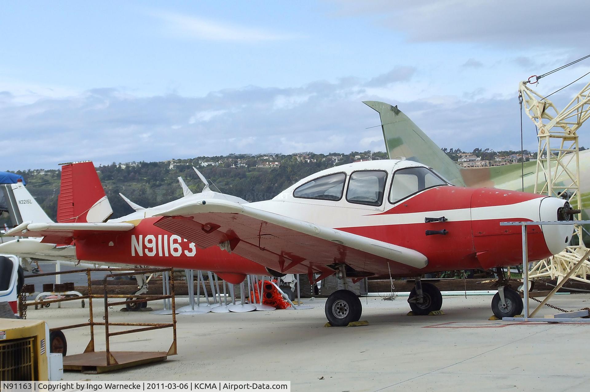 N91163, 1946 North American Navion C/N NAV-4-217, North American Navion at the Commemorative Air Force Southern California Wing's WW II Aviation Museum, Camarillo CA
