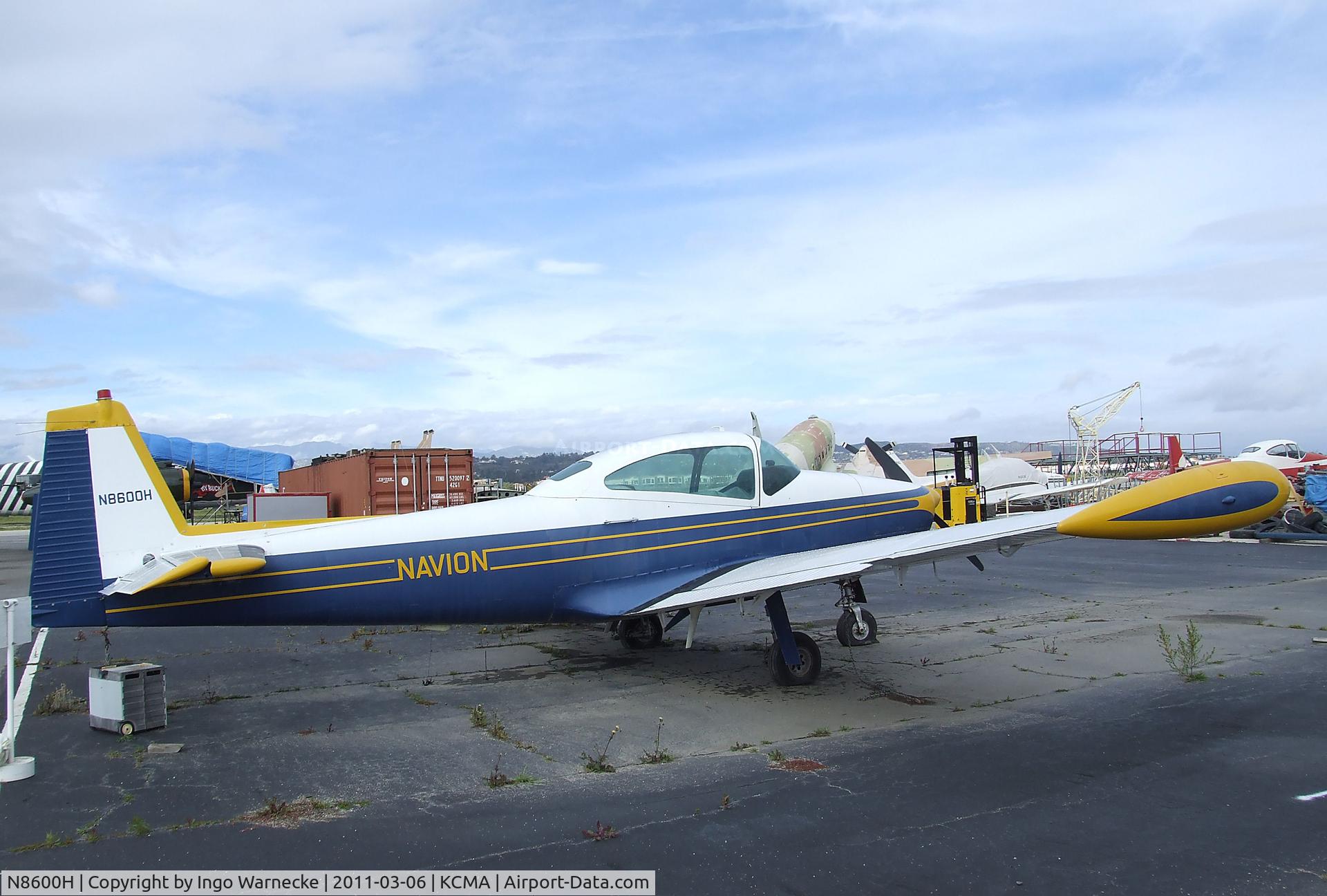 N8600H, 1947 North American Navion (NA-145) C/N NAV-4-565, North American Navion at the Commemorative Air Force Southern California Wing's WW II Aviation Museum, Camarillo CA