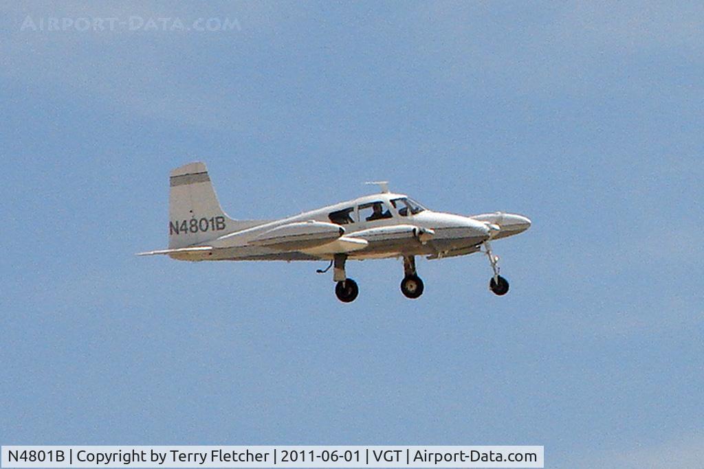 N4801B, 1955 Cessna 310 C/N 35101, 1955 Cessna 310, c/n: 35101 doing circuits at North Las Vegas