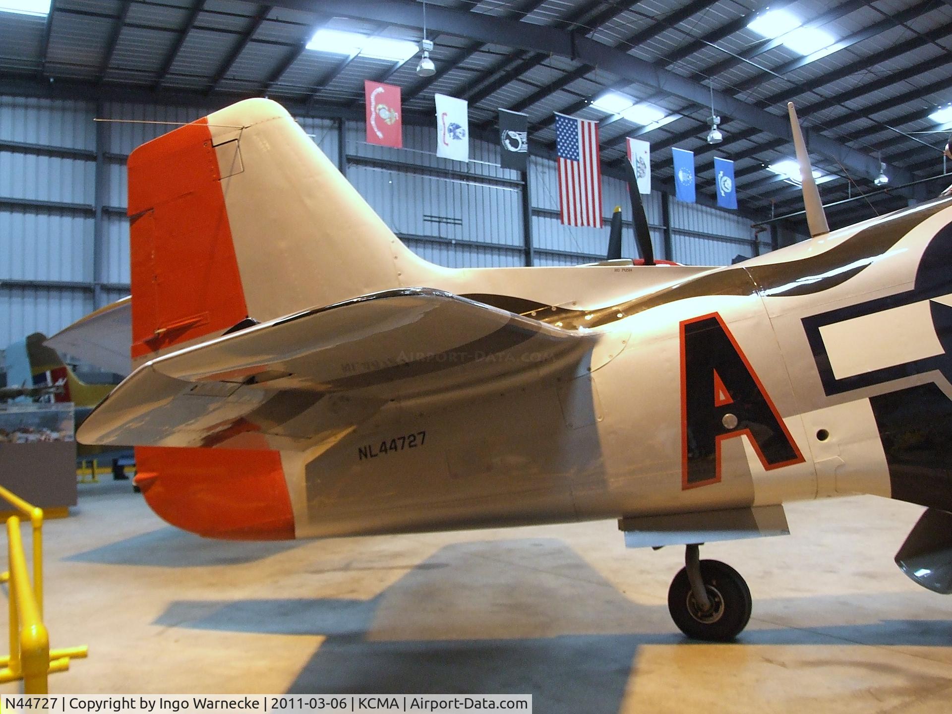 N44727, 1944 North American P-51D Mustang C/N 122-39198, North American P-51D Mustang at the Commemorative Air Force Southern California Wing's WW II Aviation Museum, Camarillo CA