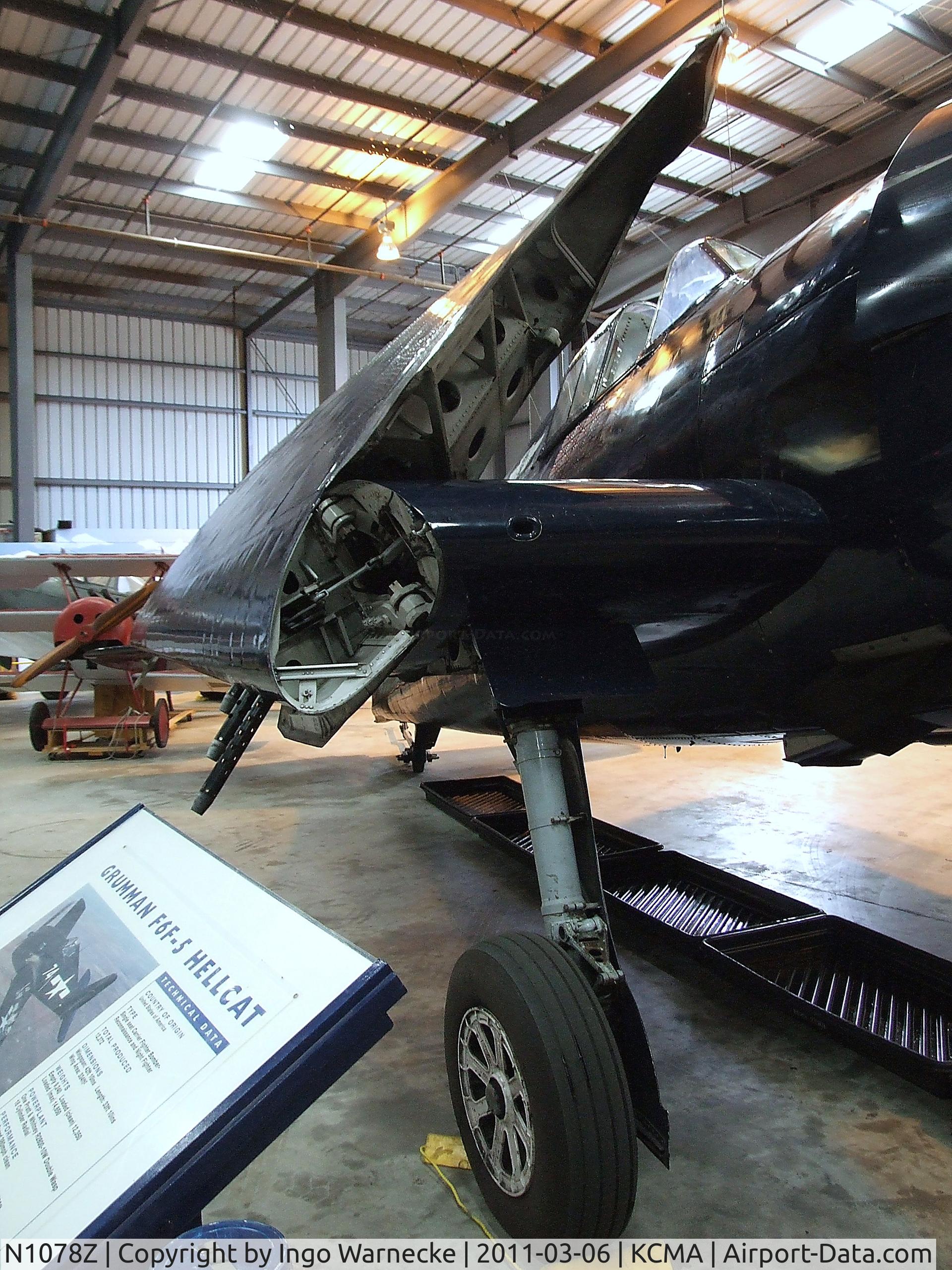 N1078Z, 1963 Grumman F6F-5 Hellcat C/N 27354801-66, Grumman F6F-5 Hellcat at the Commemorative Air Force Southern California Wing's WW II Aviation Museum, Camarillo CA