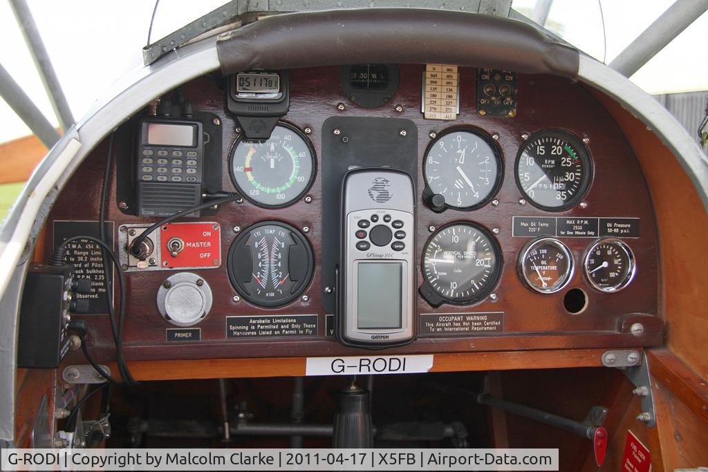G-RODI, 1986 Isaacs Fury II C/N PFA 011-10130, Isaacs Fury II at Fishburn Airfield, UK in April 2011.
