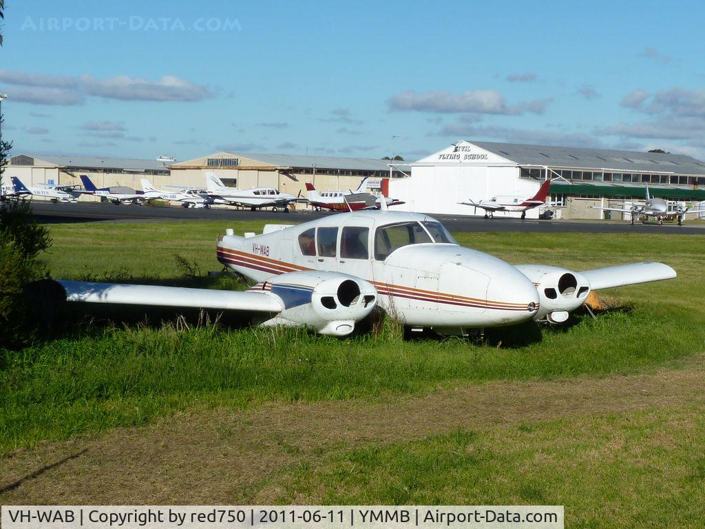 VH-WAB, 1964 Piper PA-23-250 C/N 27-2445, The sad remains of Piper Aztec VH-WAB at Moorabbin