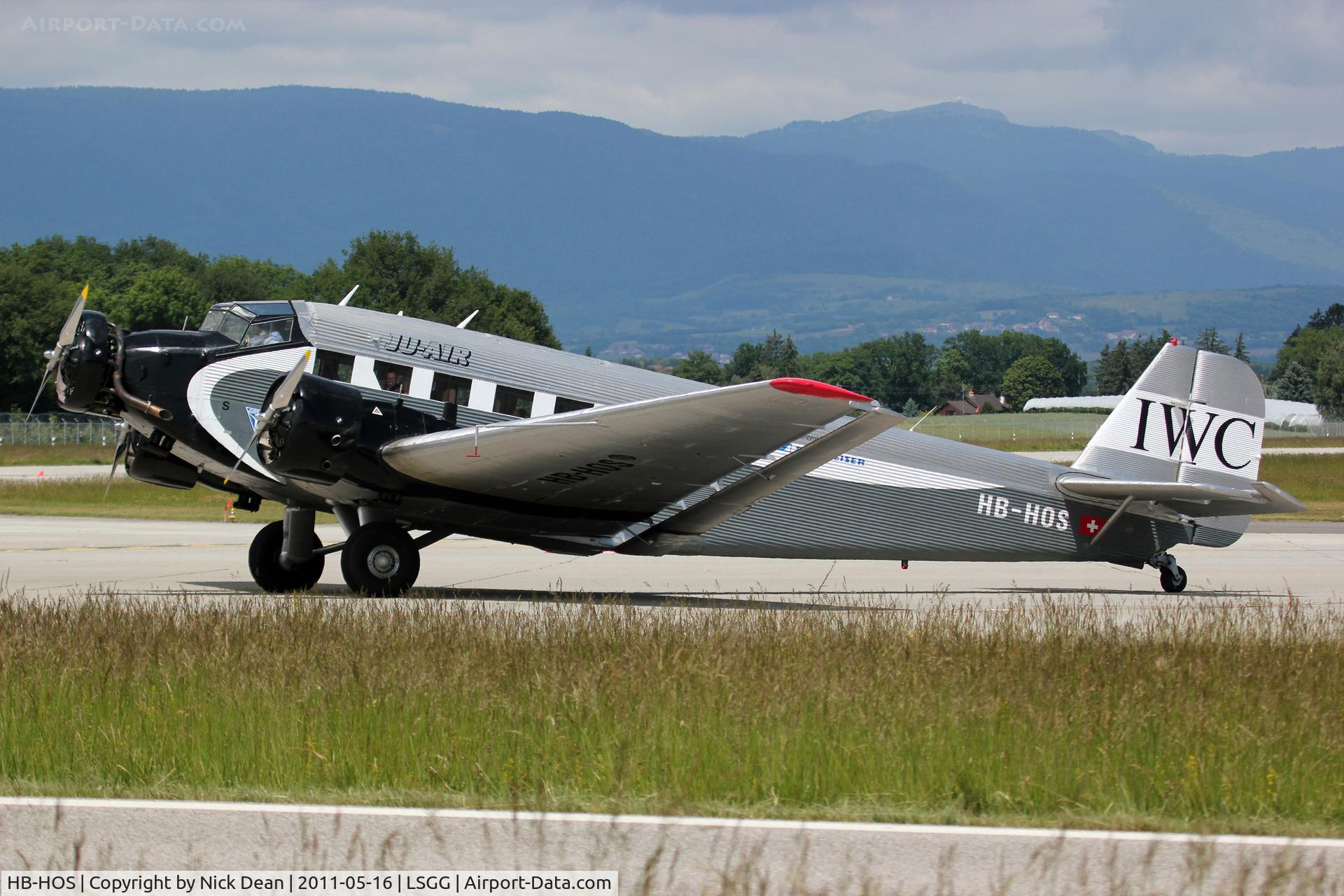 HB-HOS, 1939 Junkers Ju-52/3m g4e C/N 6580, LSGG/GVA
