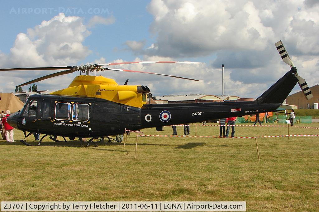 ZJ707, 2002 Bell 412EP Griffin HT1 C/N 36297, One of the aircraft at the 2011 Merlin Pageant held at Hucknall Airfield