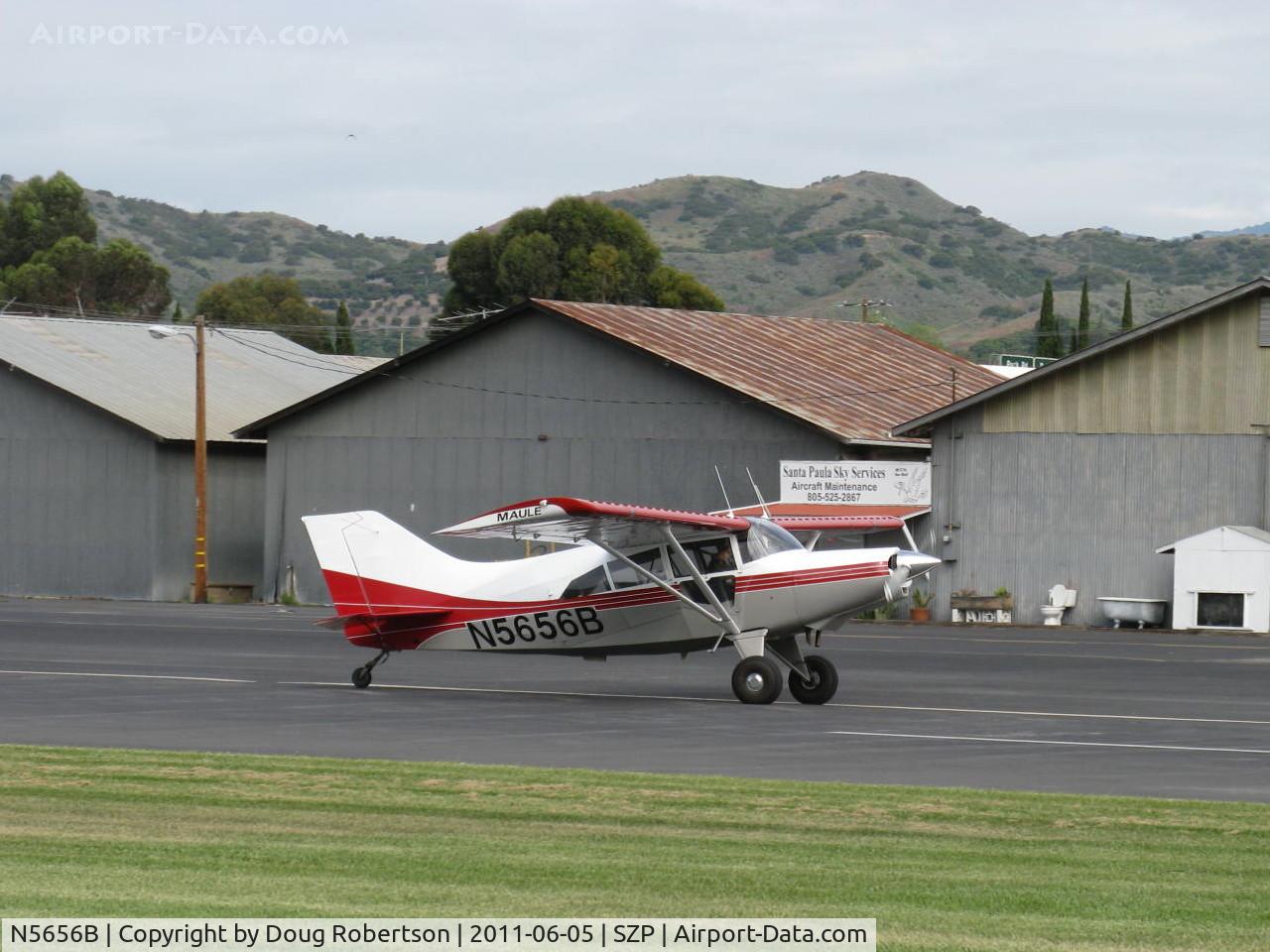 N5656B, 1983 Maule M-7-235 Super Rocket C/N 4002C, 1983 Maule M-7-235 SUPER ROCKET, Lycoming O-540-W1A5 235 Hp, taxi off Rwy 04 after landing