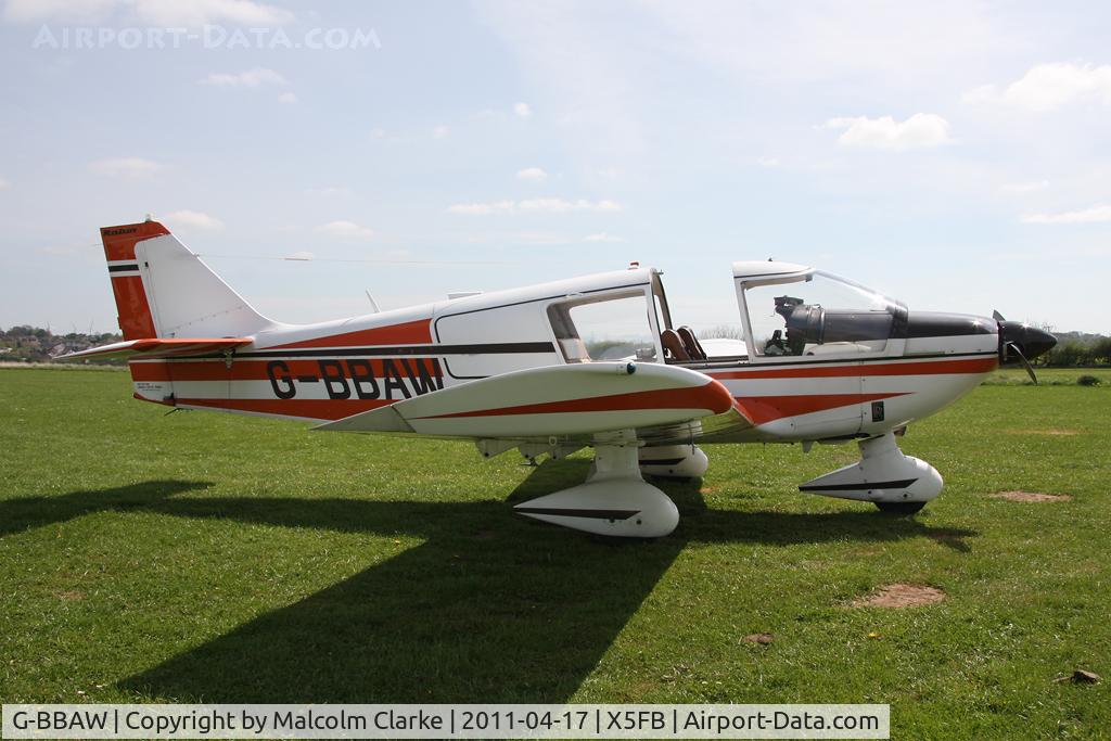 G-BBAW, 1973 Robin HR-100-210 II Safari C/N 167, Robin HR-100-210 Safari II at Fishburn Airfield, UK in April 2011.