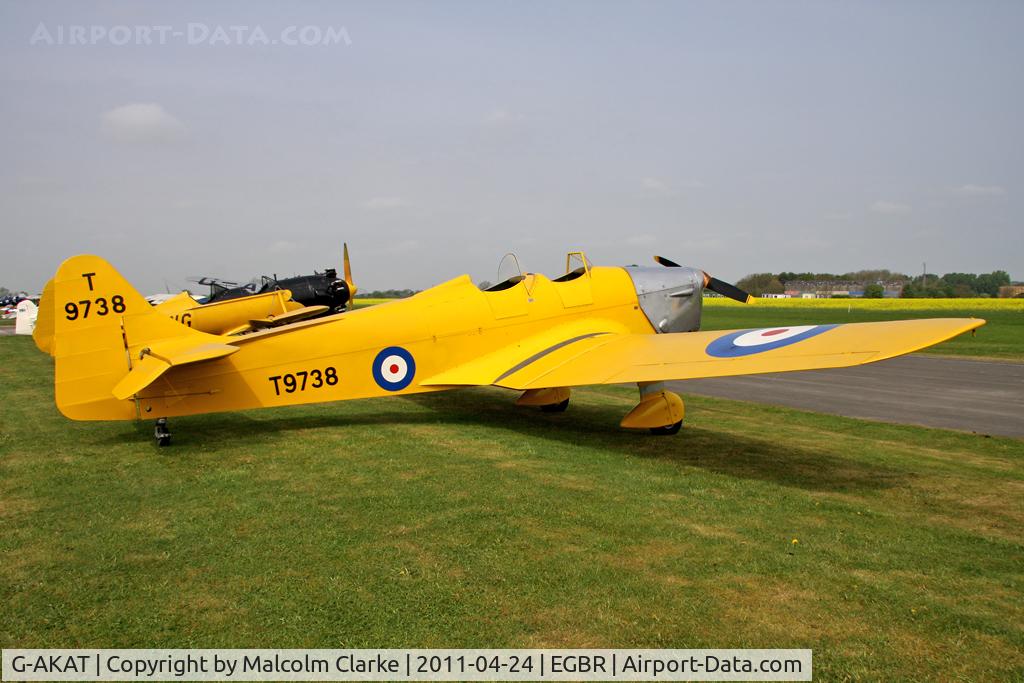 G-AKAT, 1940 Miles M14A Hawk Trainer 3 C/N 2005, Miles M14A Hawk Trainer at Breighton Airfield in April 2011.