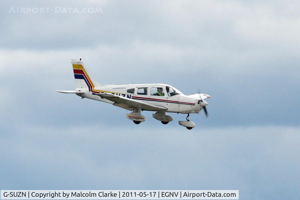 G-SUZN, 1979 Piper PA-28-161 Cherokee Warrior II C/N 28-8016187, Piper PA-28-161 Warrior II at Durham Tees Valley Airport In April 2011.