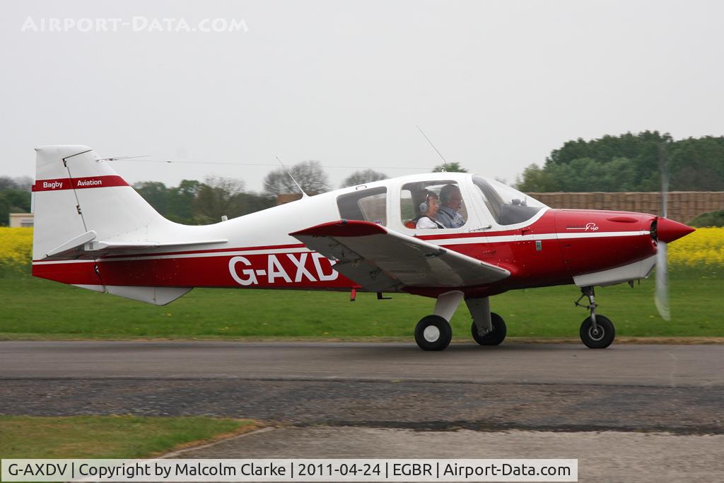 G-AXDV, 1969 Beagle B-121 Pup Series 1 (Pup 100) C/N B121-049, Beagle B-121 Pup 100 At Breighton Airfield in April 2011.