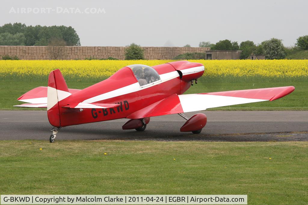 G-BKWD, 1996 Taylor JT-2 Titch C/N PFA 060-10232, Taylor JT-2 Titch at Breighton Airfield in April 2011.