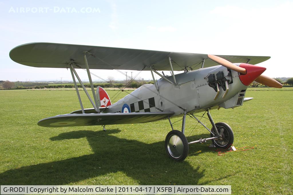 G-RODI, 1986 Isaacs Fury II C/N PFA 011-10130, Isaacs Fury II at Fishburn Airfield, UK in April 2011.