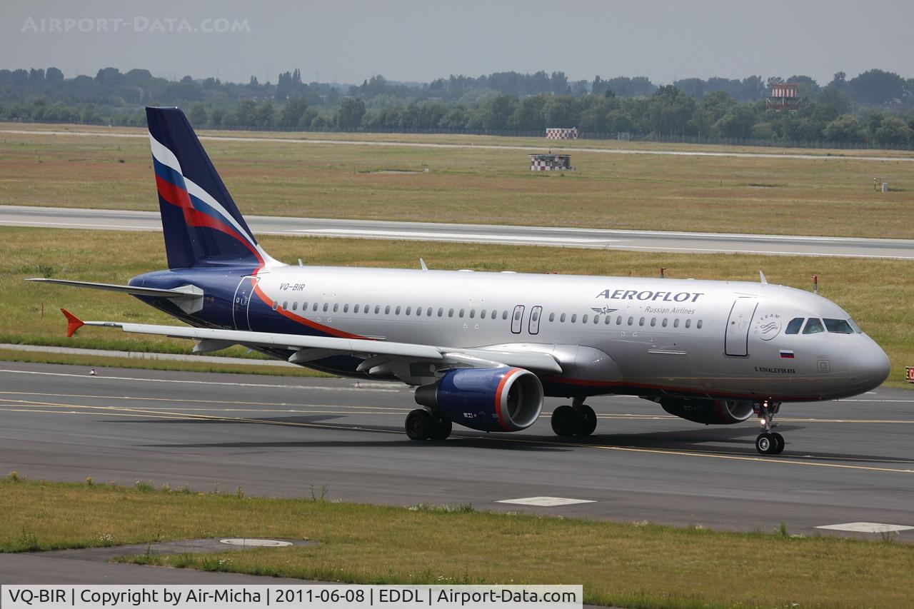 VQ-BIR, 2011 Airbus A320-214 C/N 4625, Aeroflot, Name: S. Kovalevskaya
