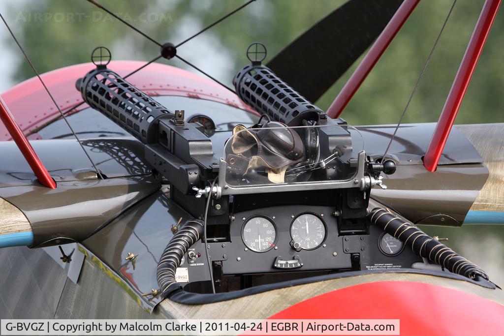 G-BVGZ, 1994 Fokker Dr.1 Triplane Replica C/N PFA 238-12654, Fokker DR1 Triplane Replica at Breighton Airfield, UK in April 2011.